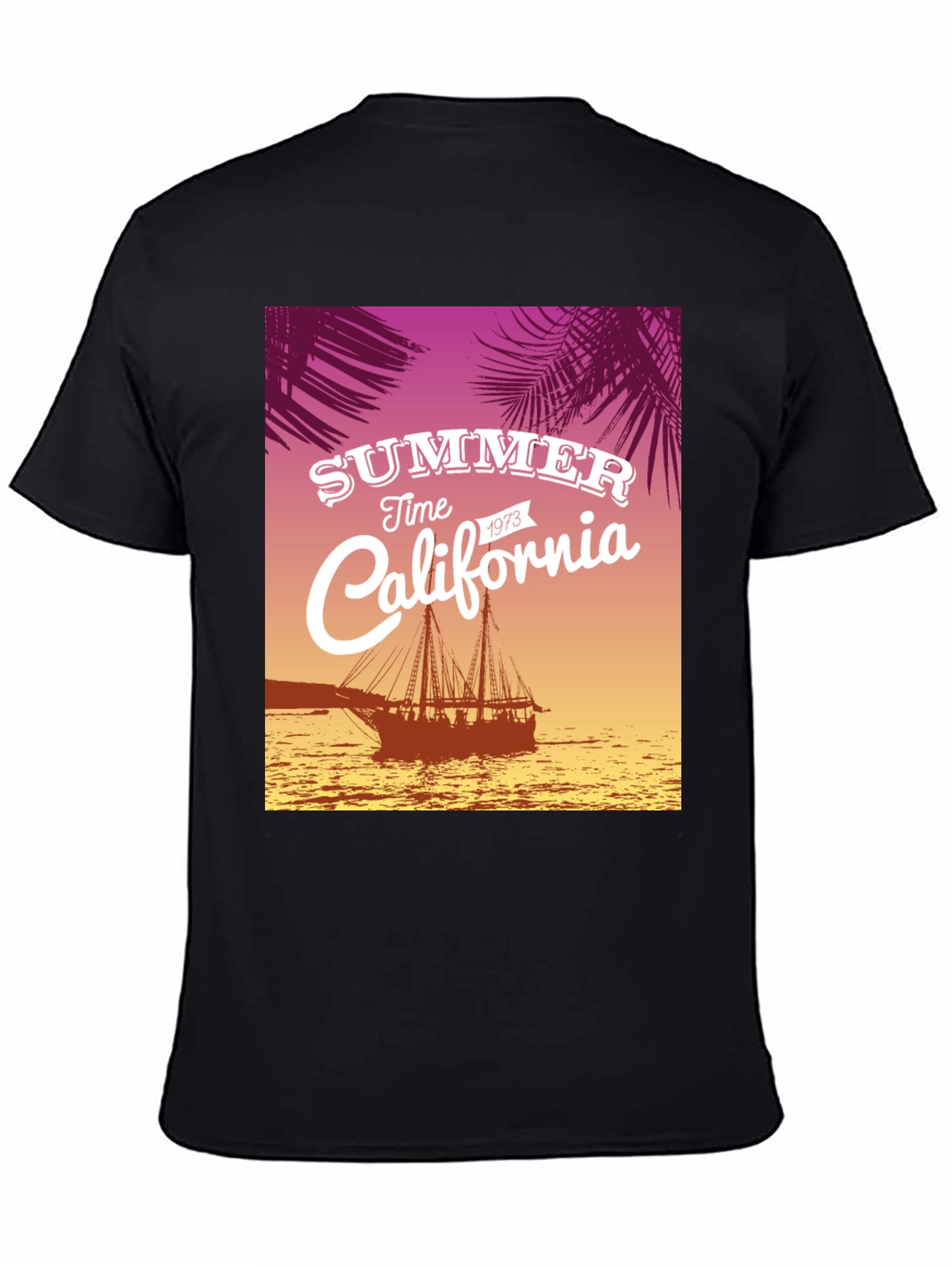 Black Summer Time California Tee view 4