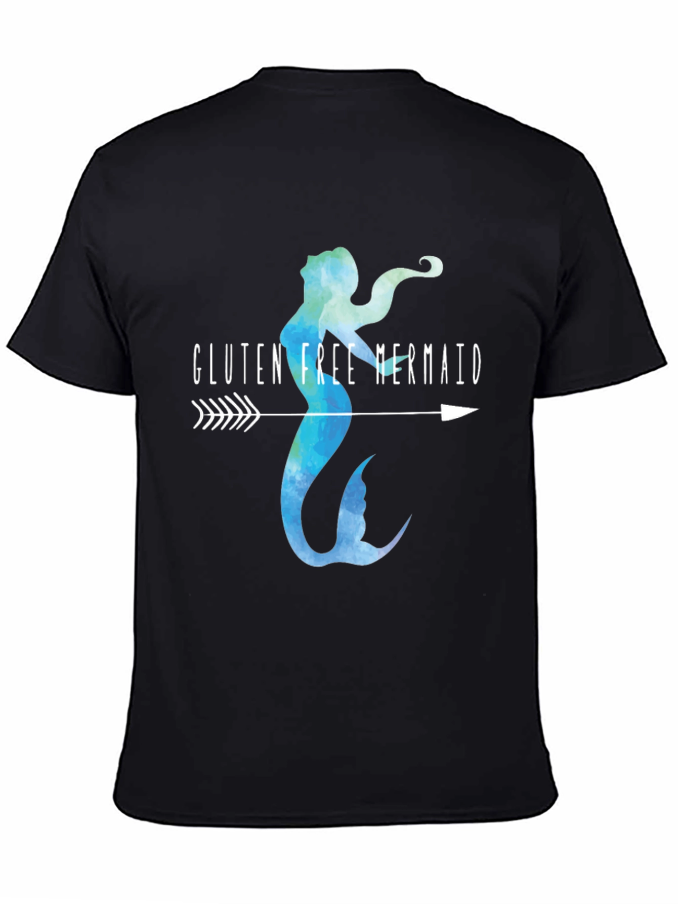 Black Gluten Free Mermaid Graphic Tee view 4
