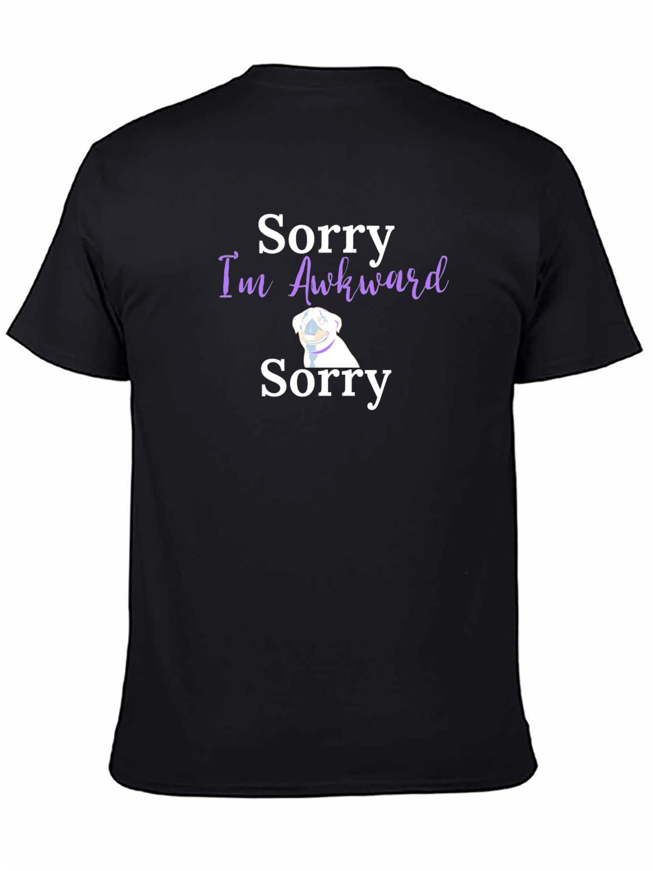 Black Sorry I'm Awkward Graphic T-Shirt view 4