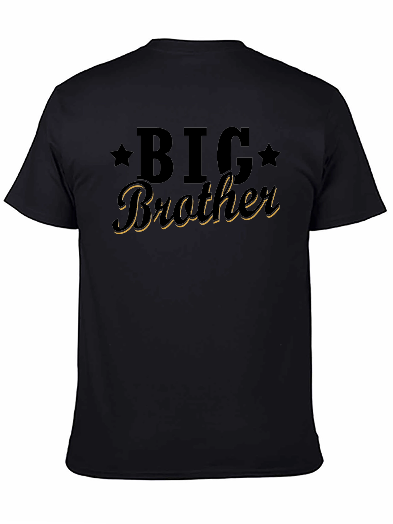 Black Big Brother T-Shirt: Classic Crew Neck Tee view 4