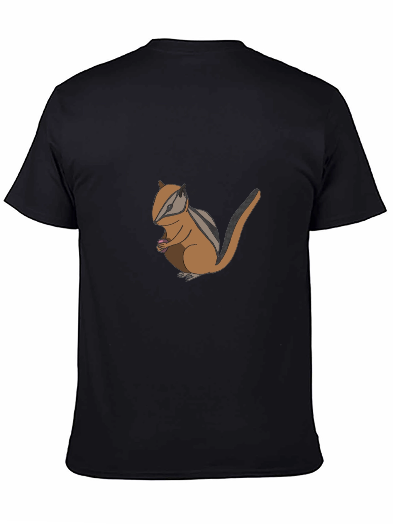 Black Chipmunk Graphic Tee - Cute Animal Print view 4