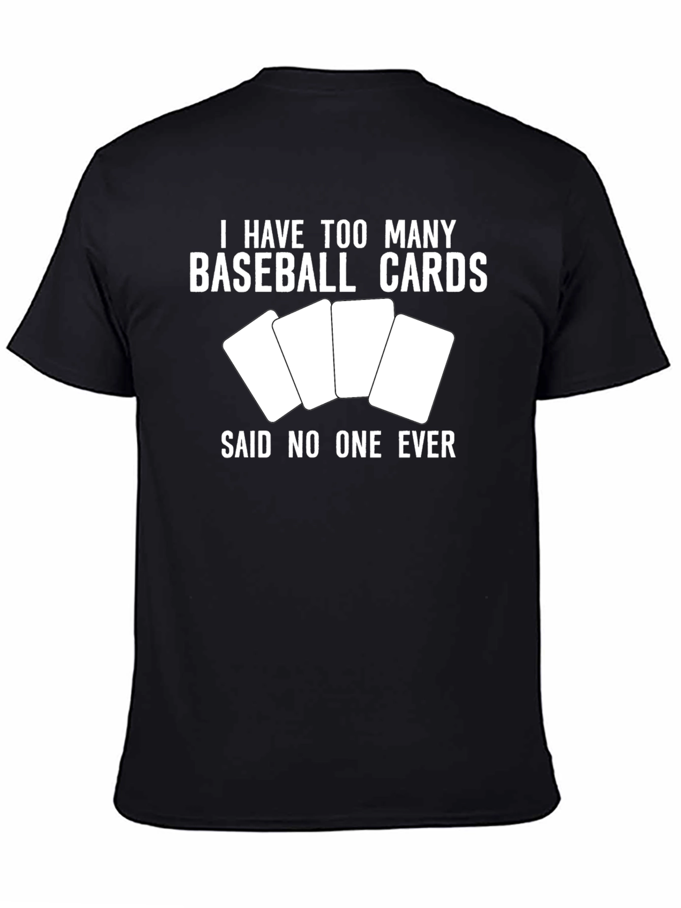 Black Baseball Cards T-Shirt - Collector's Humor view 4