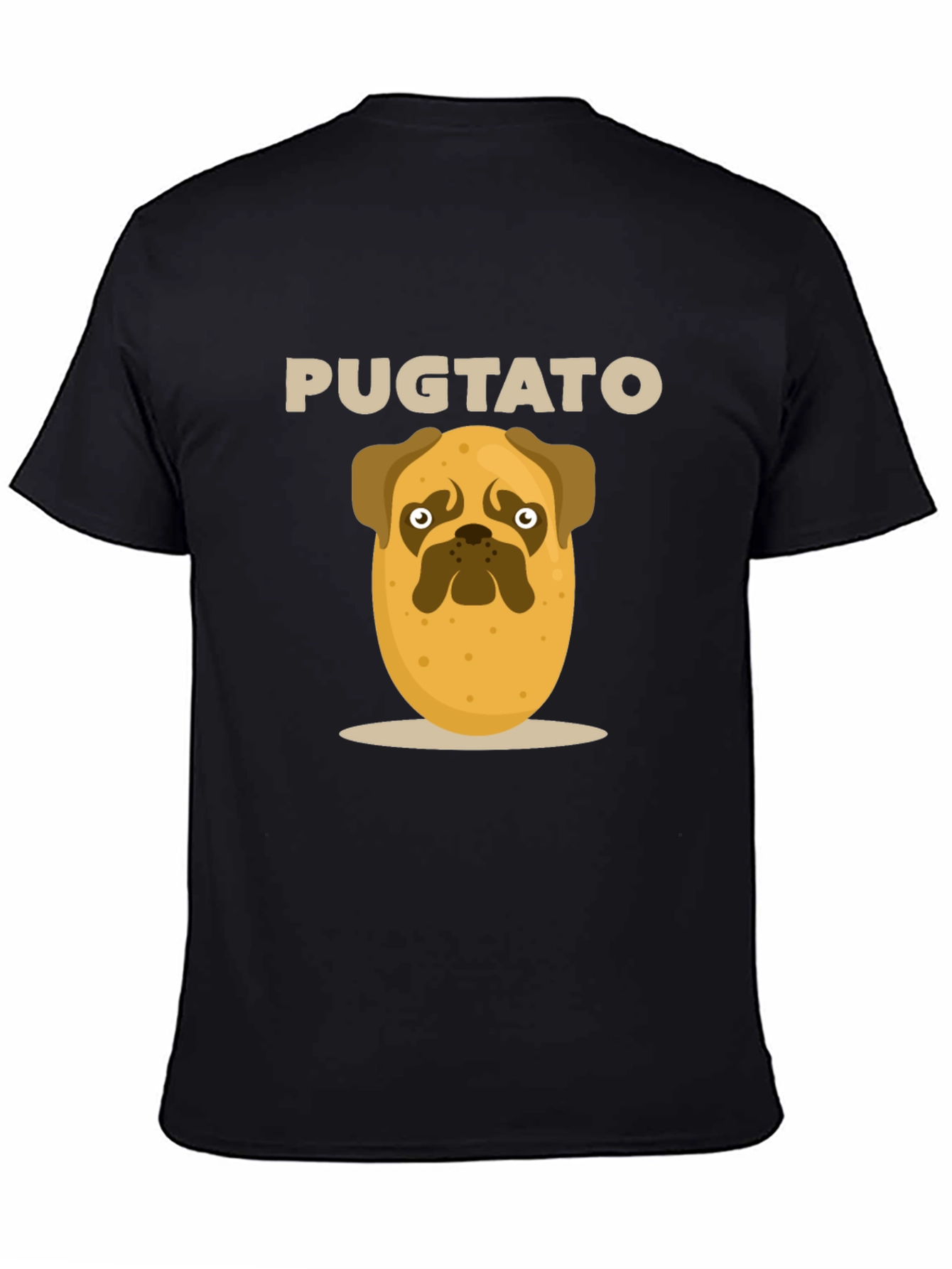 Black Pugtato Funny Graphic Tee view 4