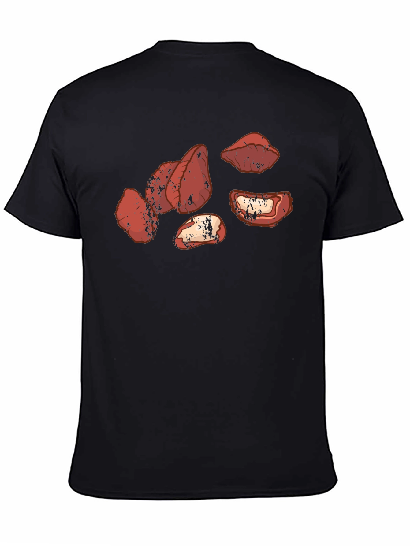 Black Dates Graphic T-Shirt - Unique Fruit Tee view 4