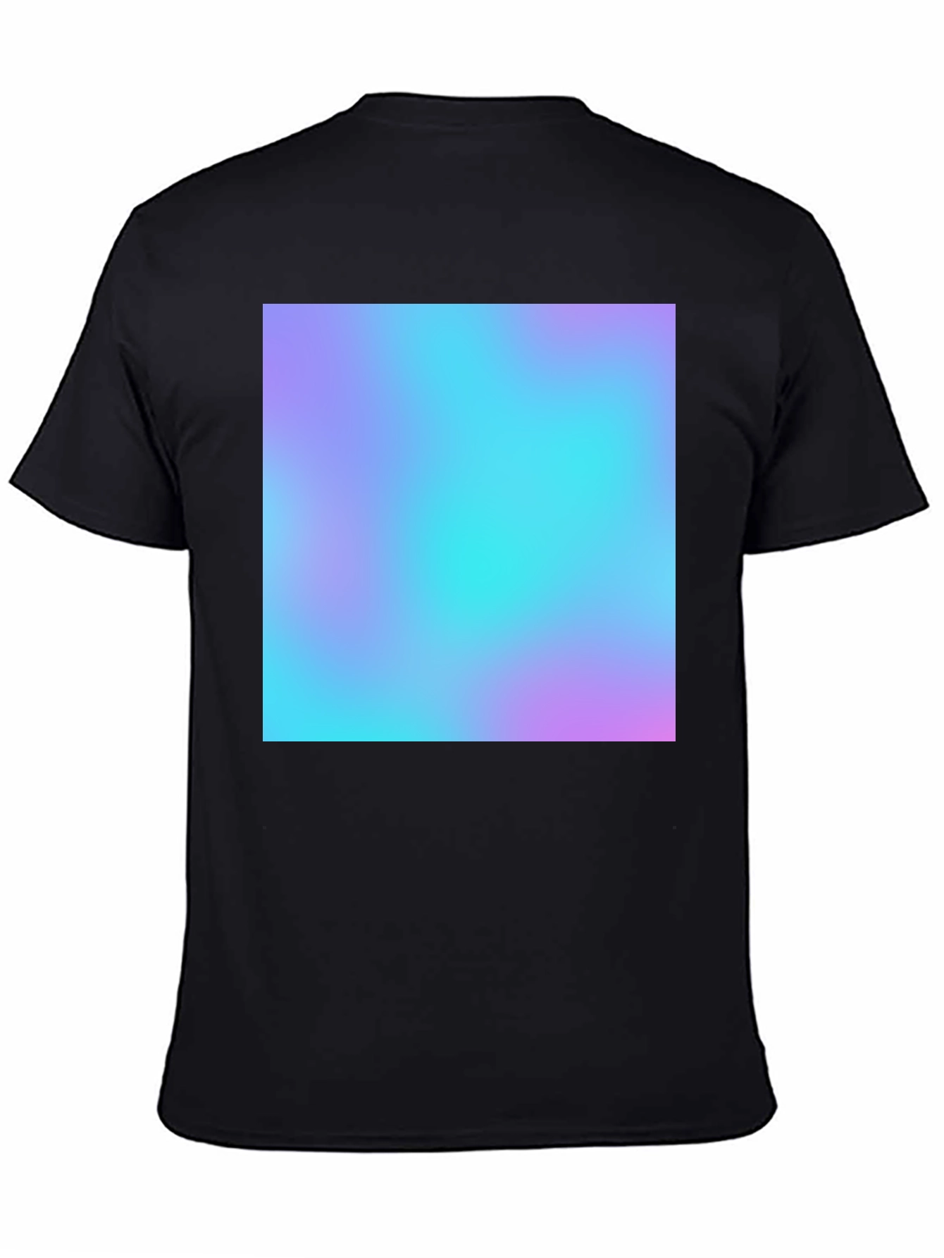 Black Vaporwave Aesthetic T-Shirt - Black Cotton Blend view 4