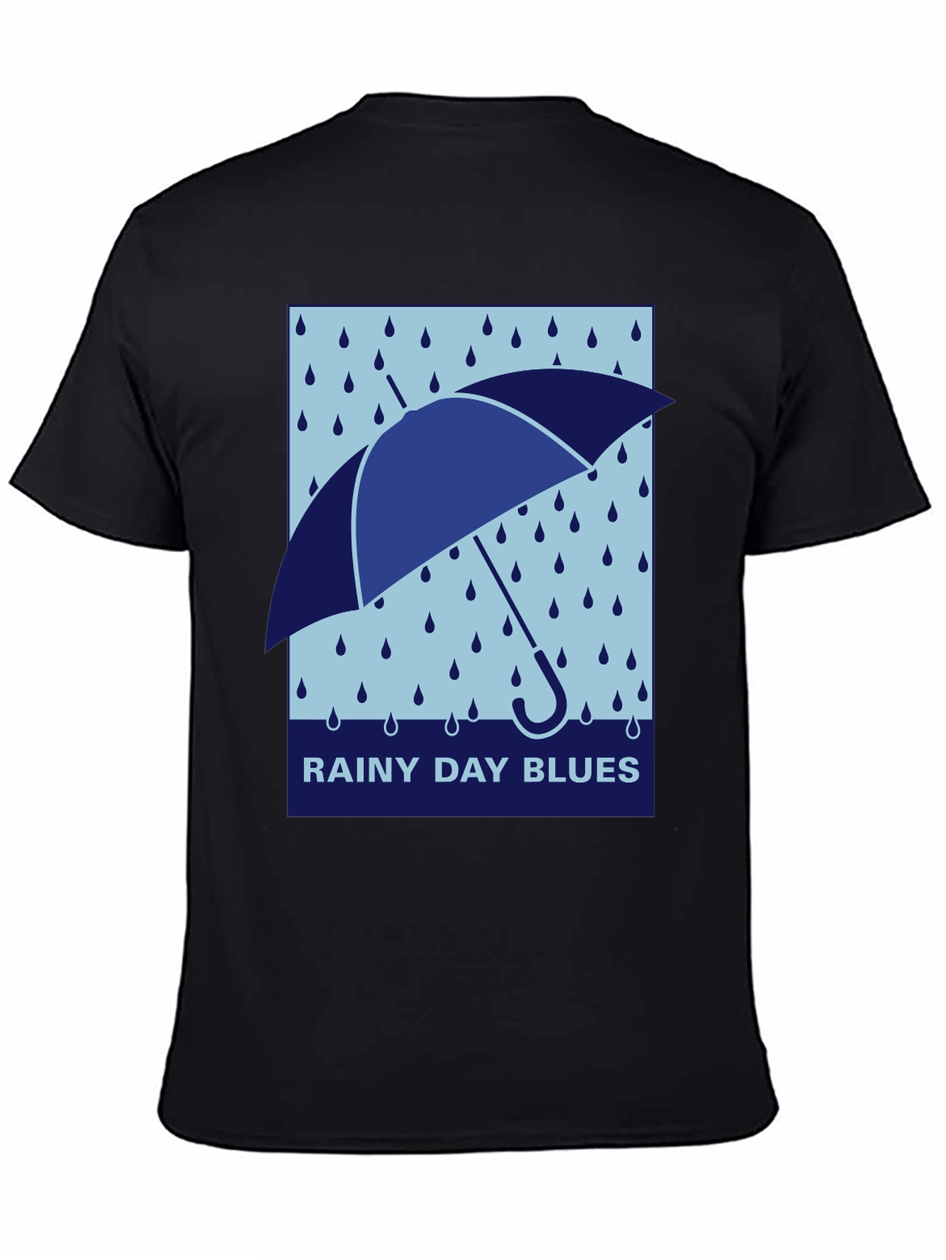 Black Rainy Day Blues Graphic Tee - Stylish & Comfortable view 4