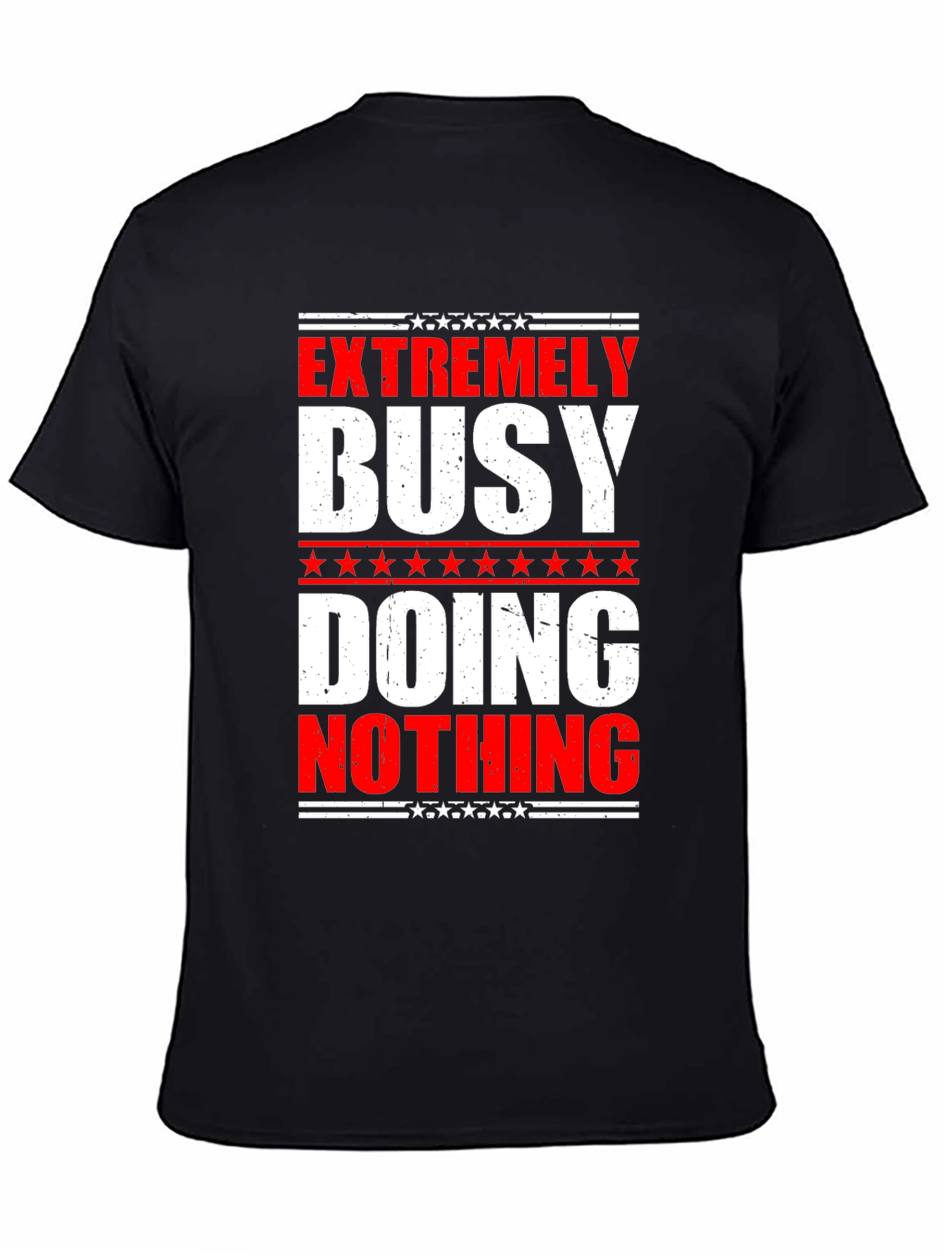 Black Extremely Busy Doing Nothing Graphic Tee view 4