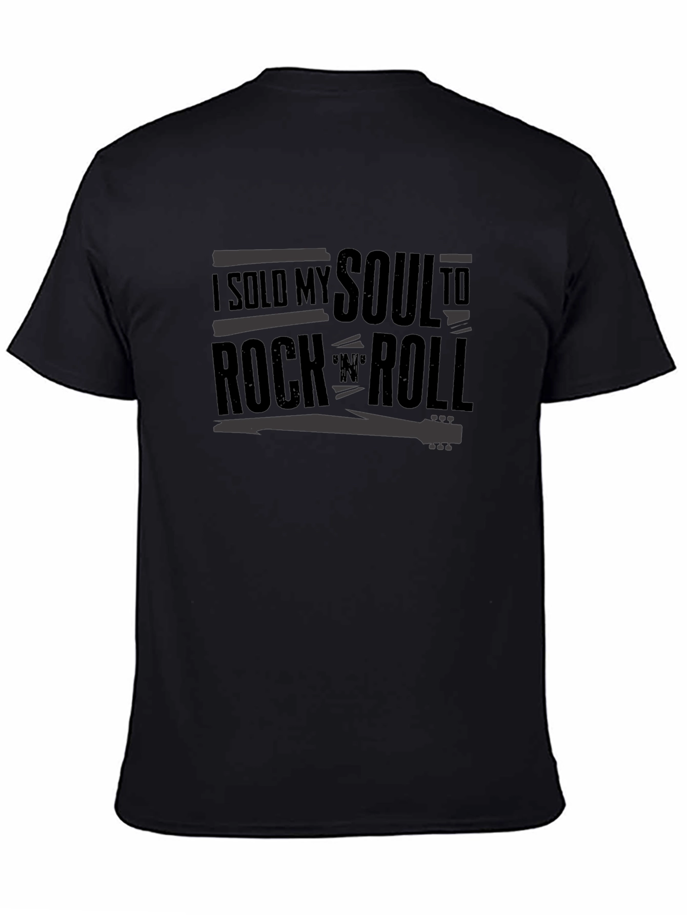 Black I Sold My Soul to Rock 'N' Roll Graphic Tee view 4