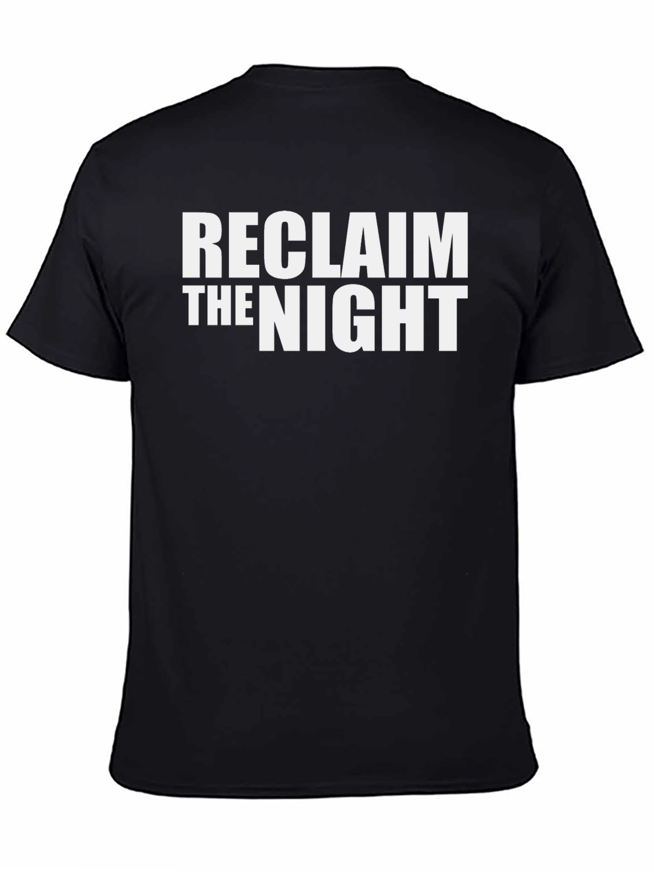 Black Reclaim The Night Graphic Tee - Bold Statement T-Shirt view 4