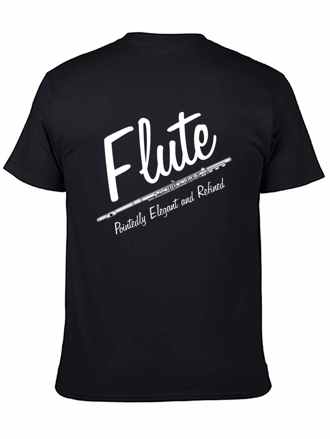 Black Flute Elegant & Refined Graphic T-Shirt view 4