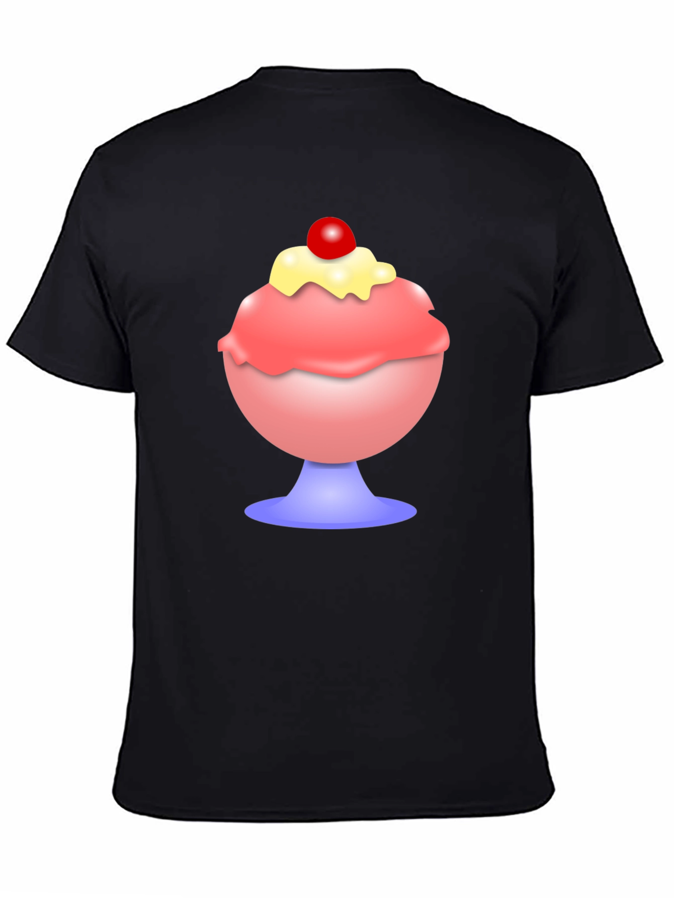 Black Ice Cream Dessert Graphic Tee view 4