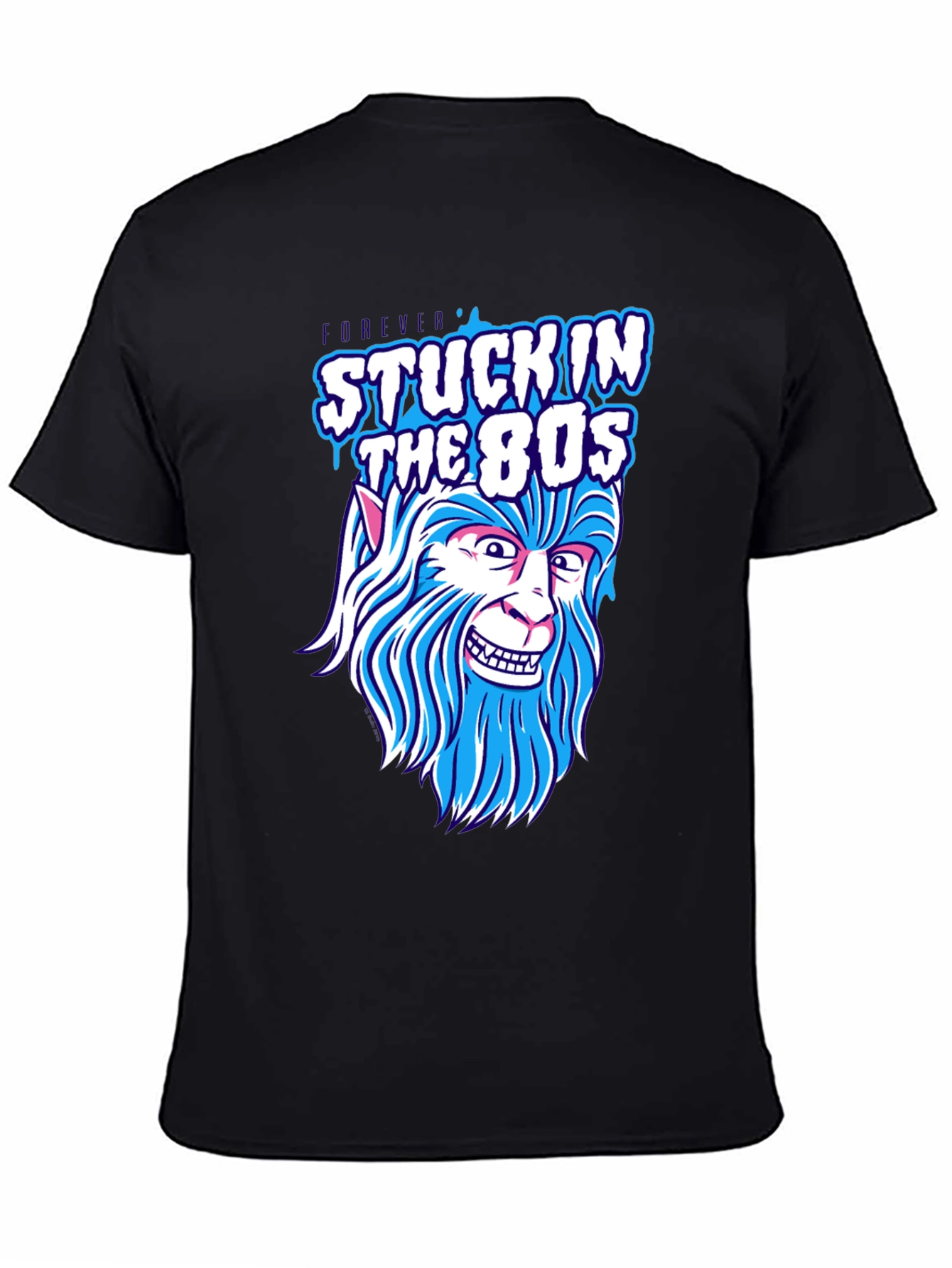 Black Stuck in the 80s Werewolf Graphic Tee view 4