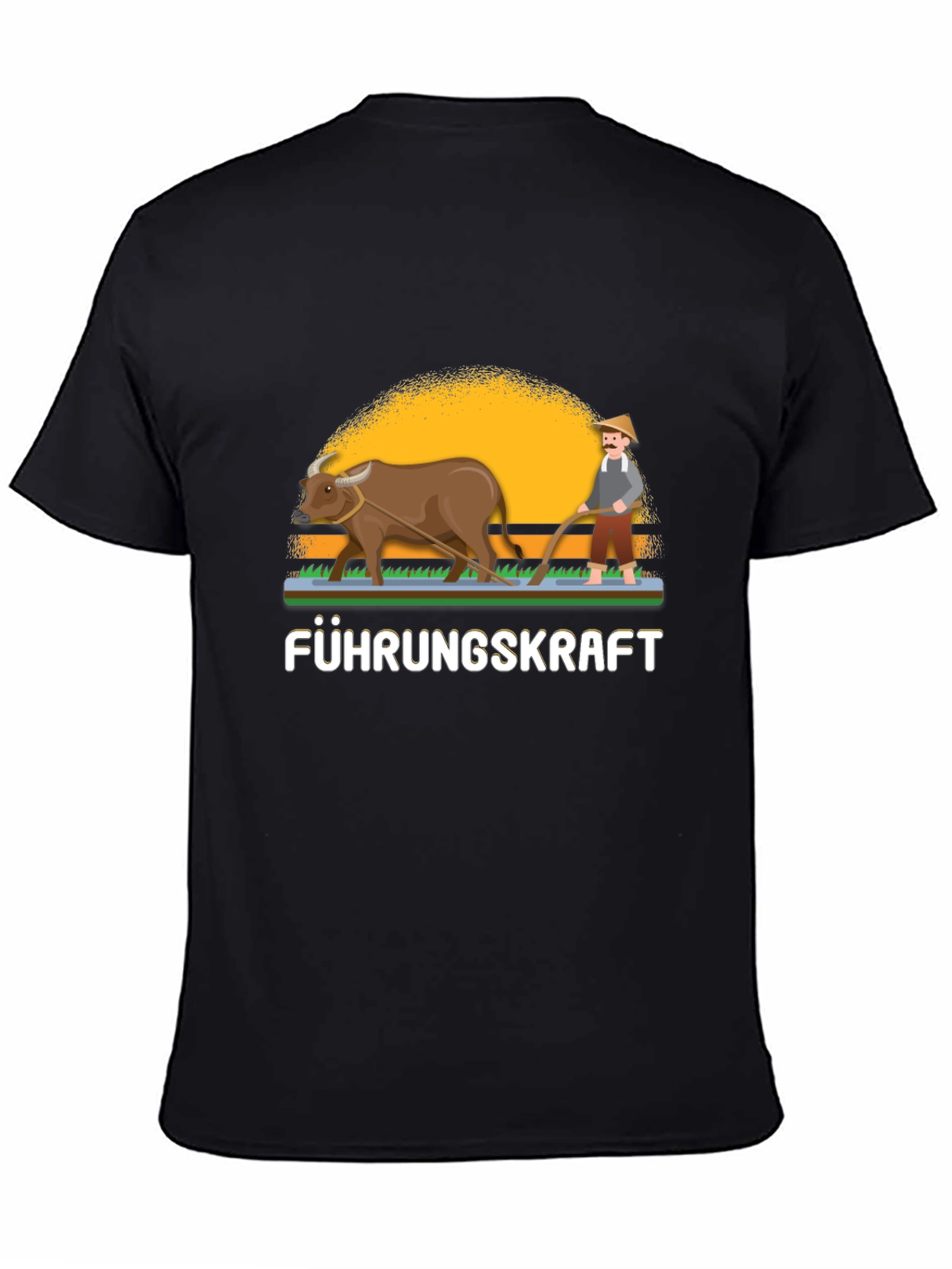 Black Führungskraft Farmer Graphic Tee view 4