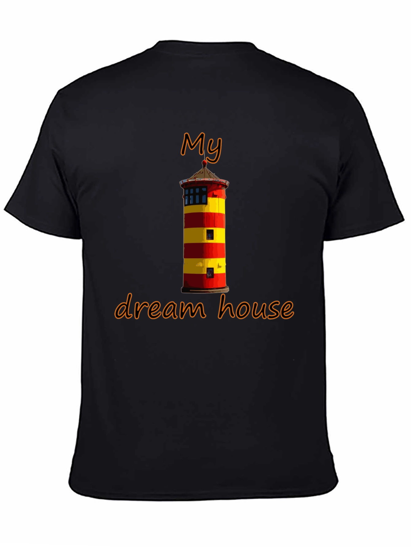 Black My Dream House T-Shirt: Lighthouse Graphic Tee view 4