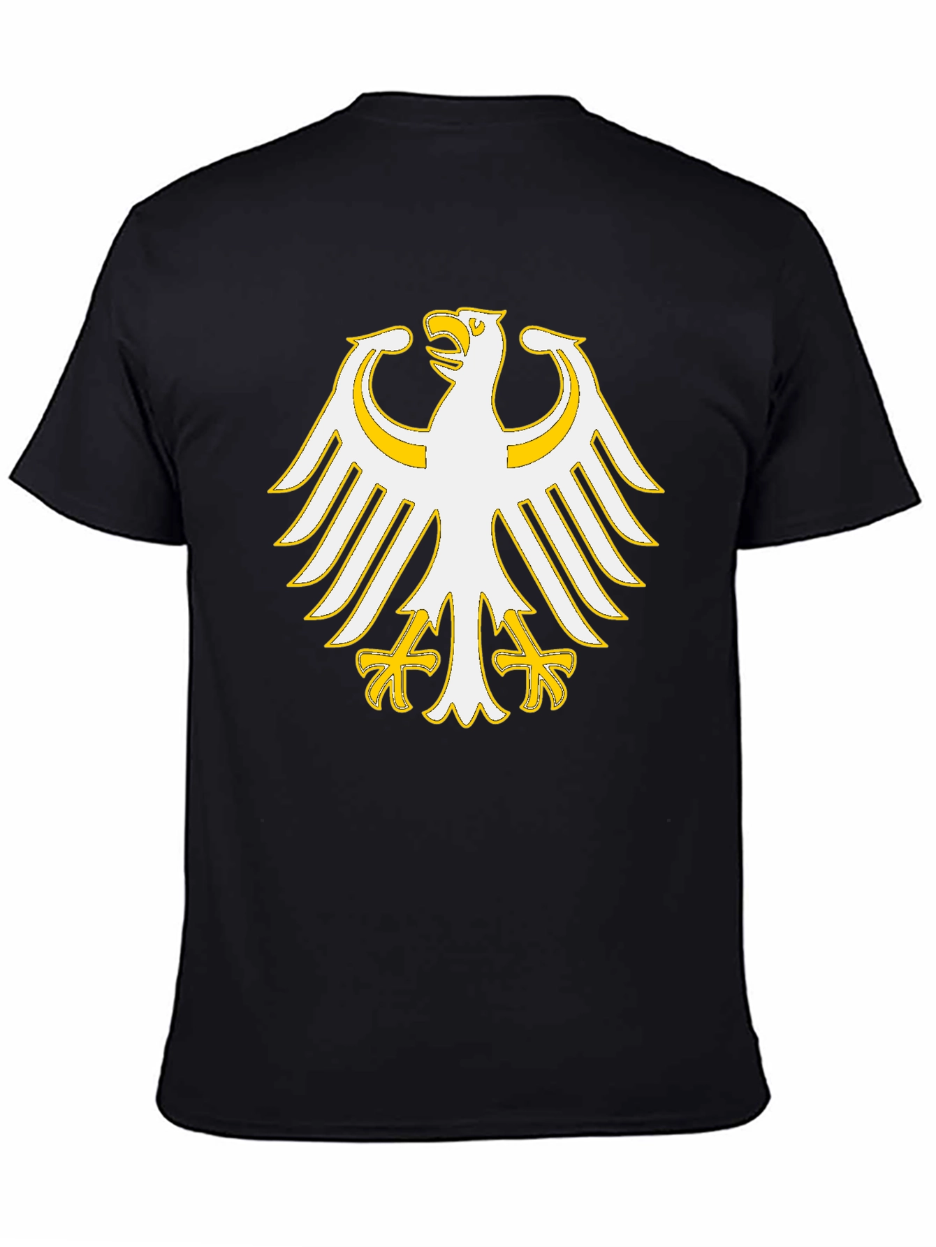 Black Black T-Shirt with Eagle Graphic Print view 4