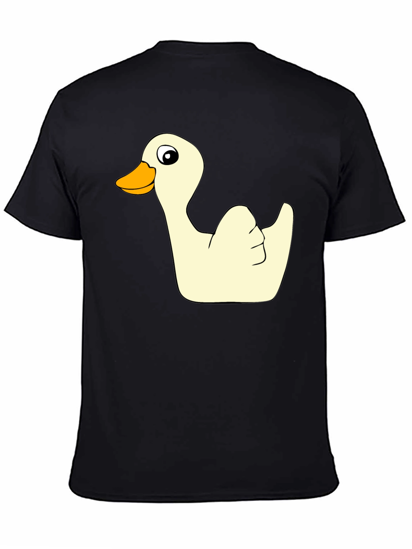 Black Funny Duck Graphic Black T-Shirt view 4