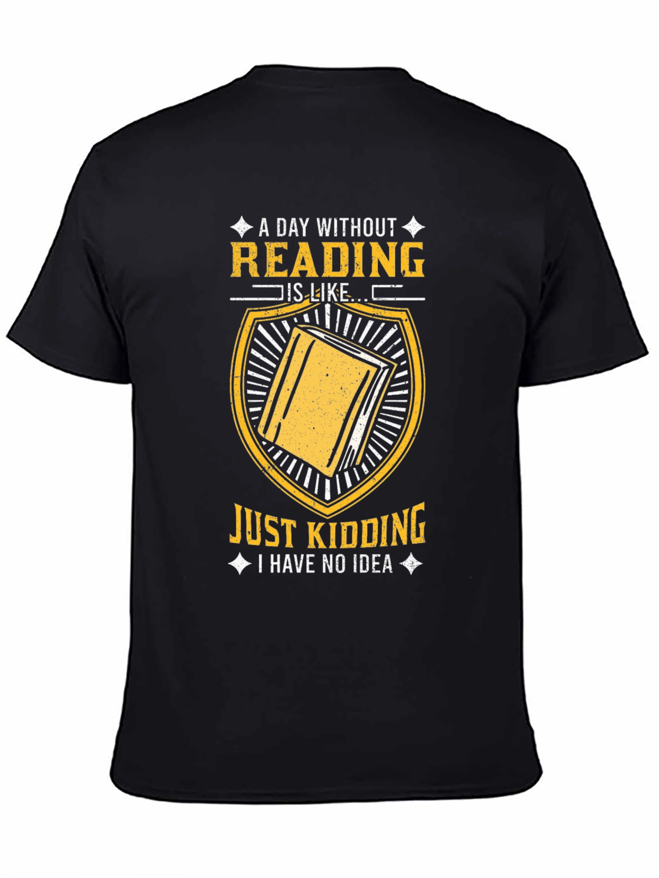 Black Funny Reading T-Shirt - Book Lover Gift view 4