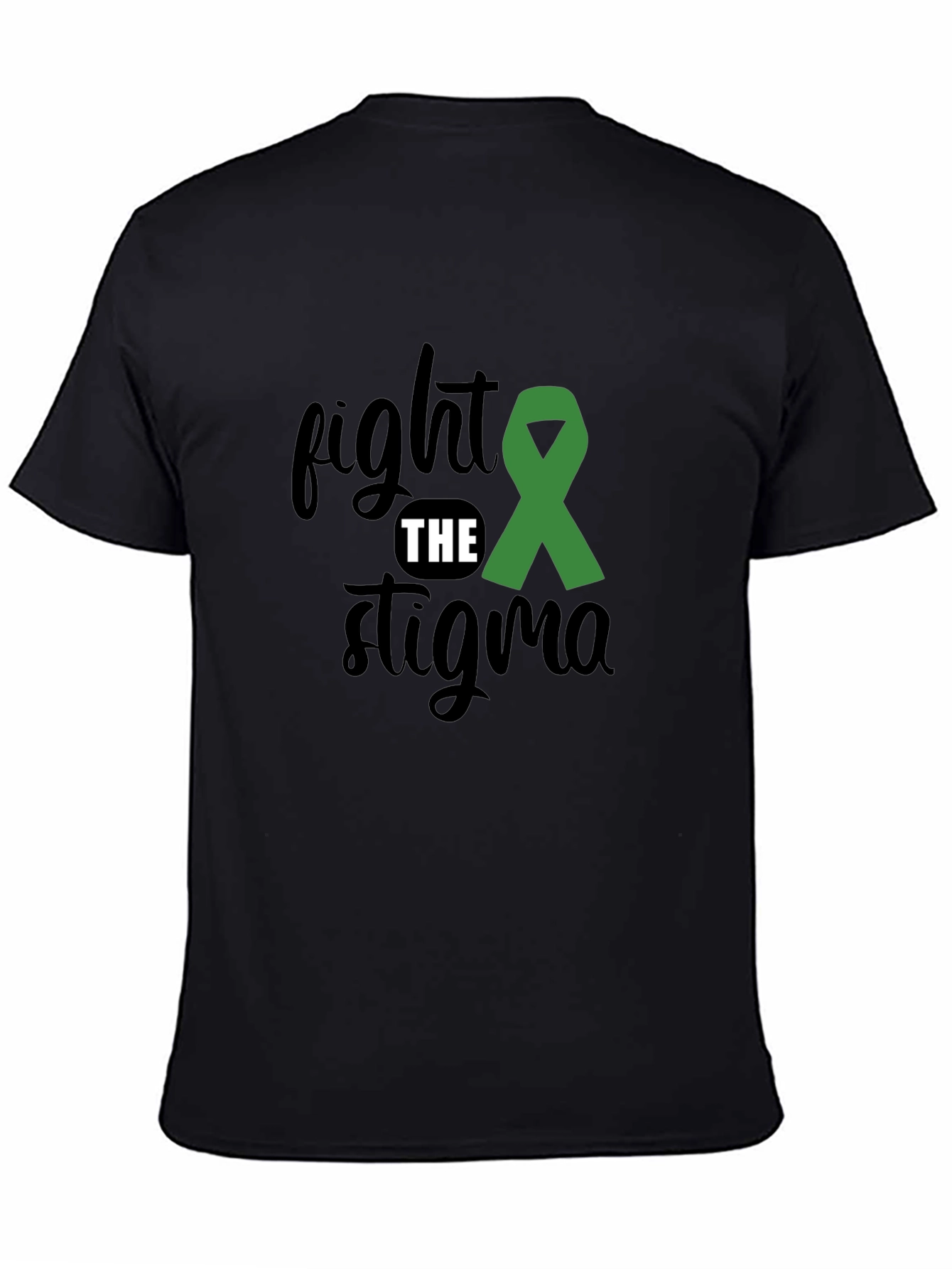 Black Fight the Stigma Awareness T-Shirt view 4