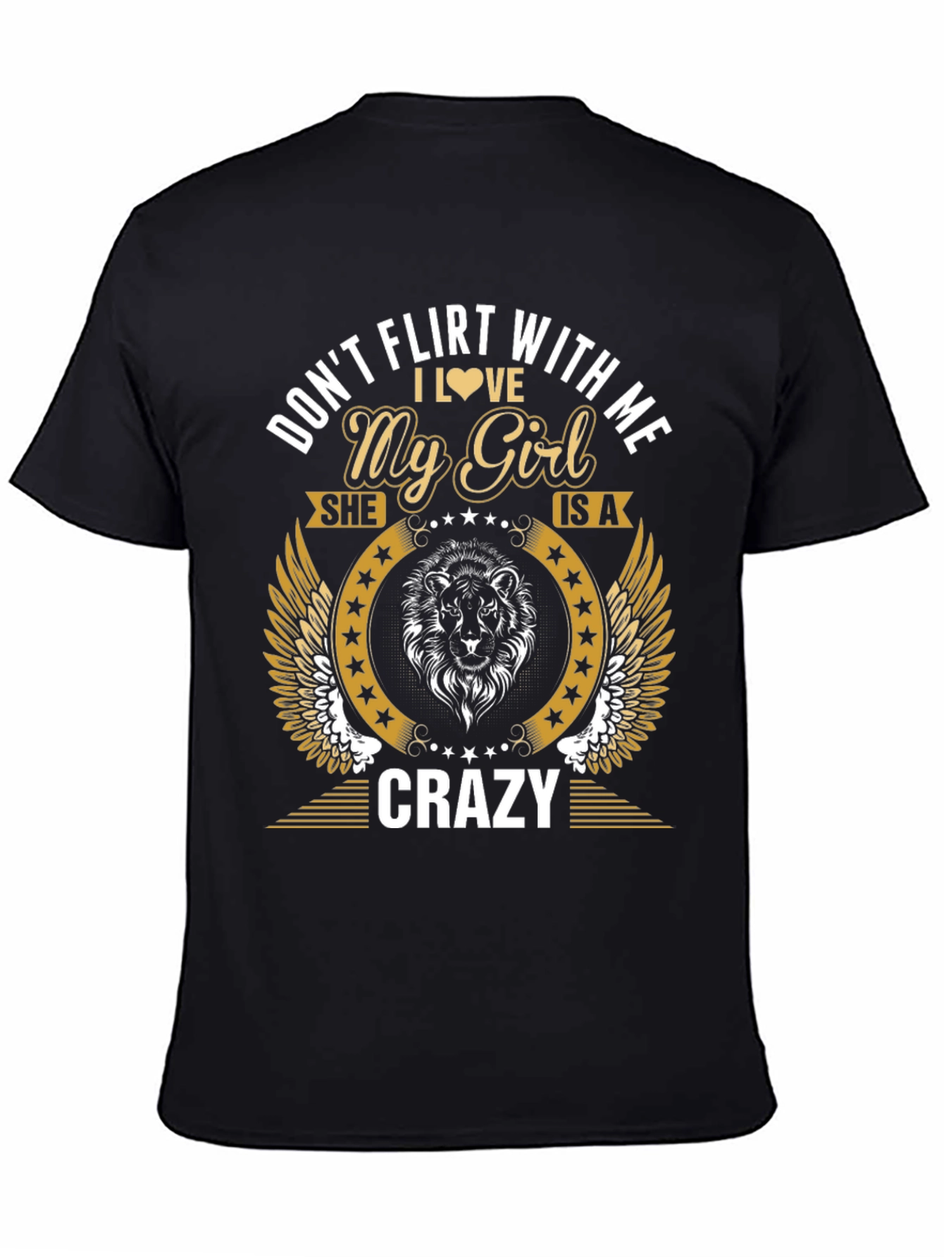 Black Don't Flirt With Me My Girl T-Shirt view 4