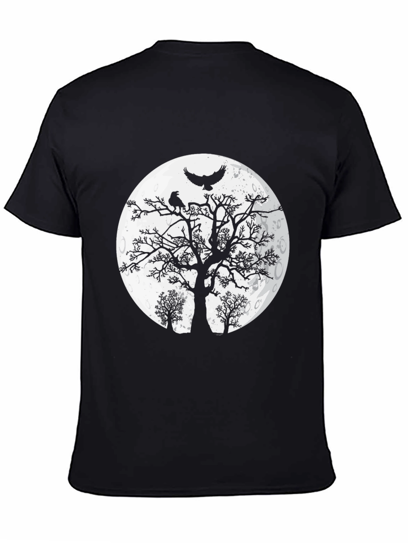 Black Raven Moon T-Shirt - Gothic Graphic Tee view 4