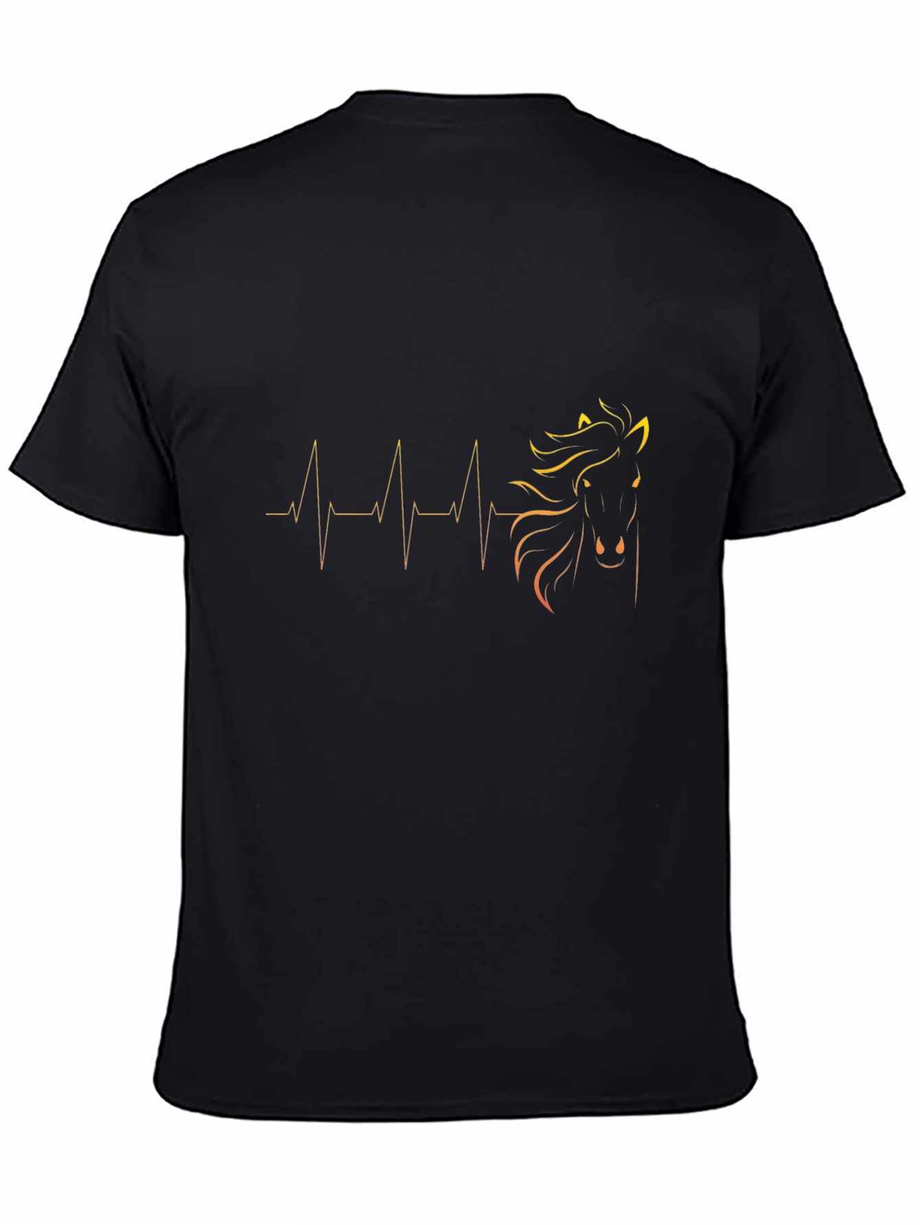 Black Horse Heartbeat Graphic Tee view 4