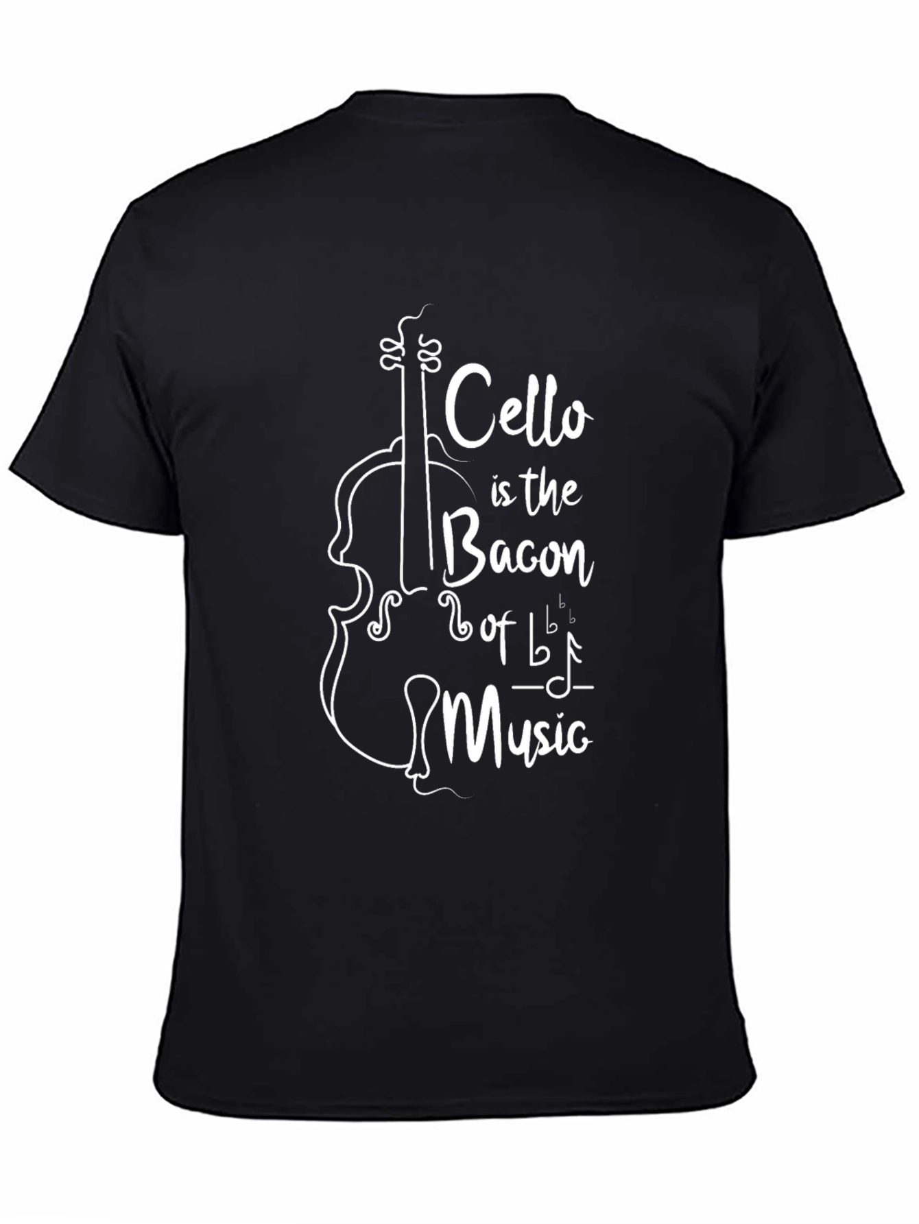 Black Cello is the Bacon of Music - Graphic Tee view 4