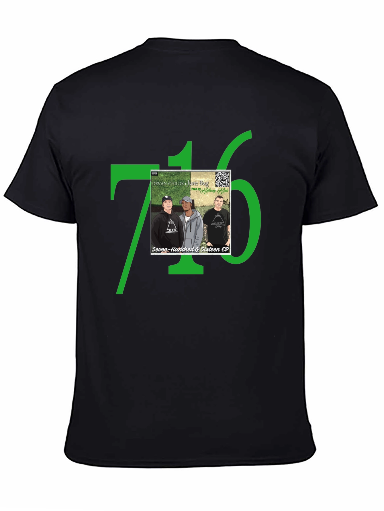 Black 716 Album Cover Graphic T-Shirt view 4