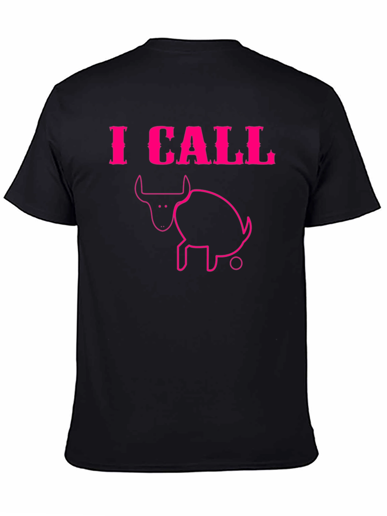 Black I Call BS Funny T-Shirt view 4