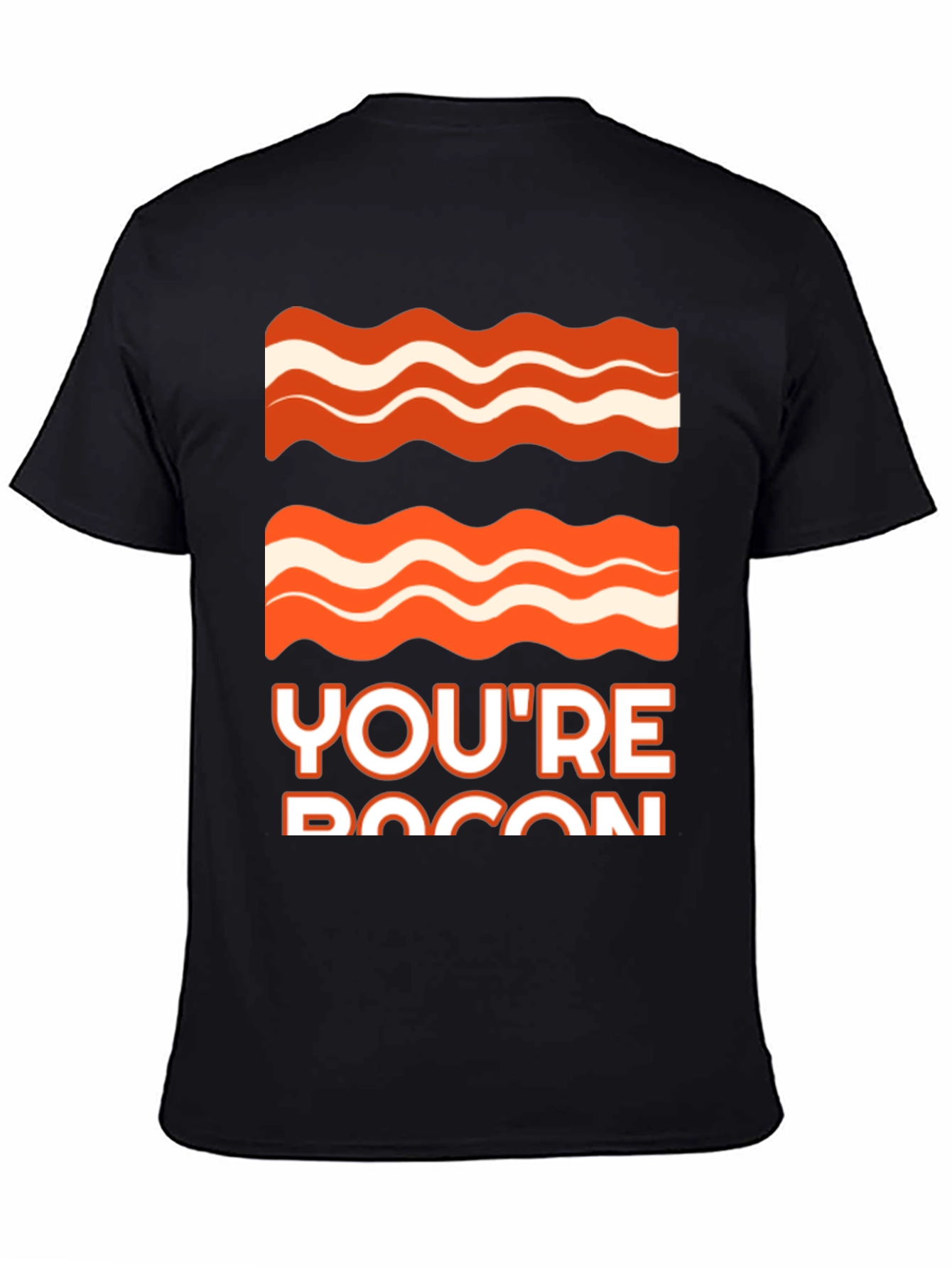 Black Bacon Graphic Tee - You're Bacon Funny T-Shirt view 4