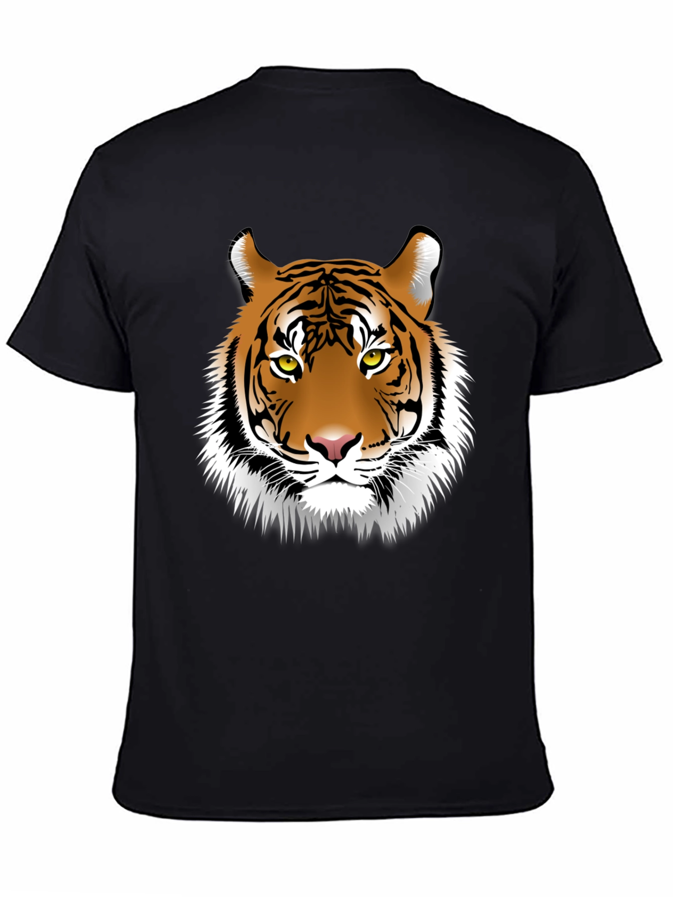 Black Tiger Graphic Tee - Black Cotton Blend T-Shirt view 4