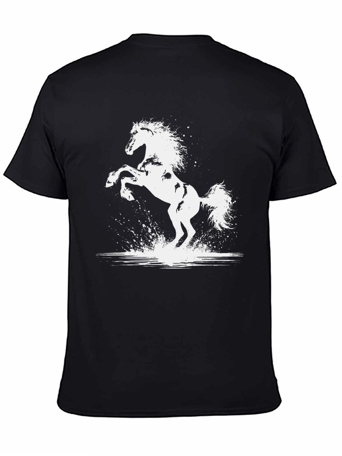 Black Black Horse Graphic Tee - Stylish Men's T-Shirt view 4