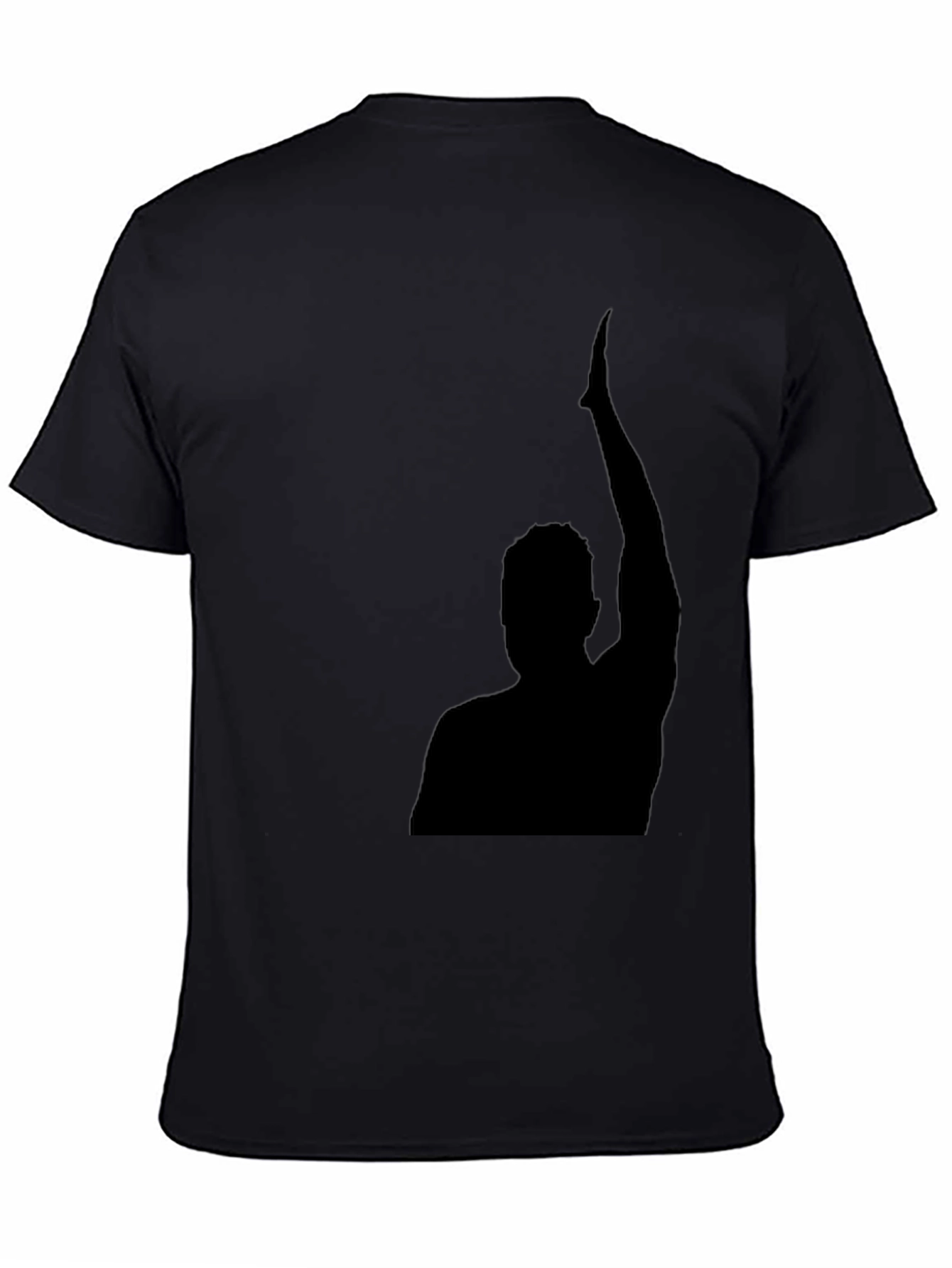 Black Silhouette Graphic Black T-Shirt view 4