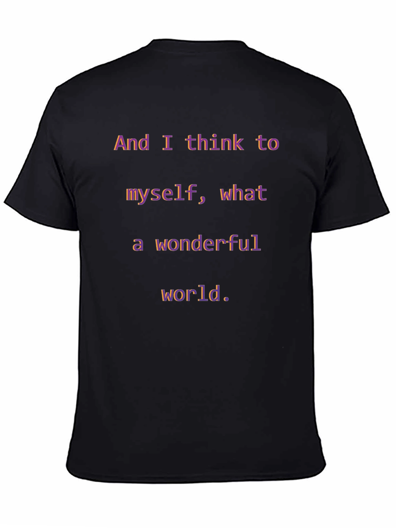 Black Wonderful World T-Shirt - Inspirational Graphic Tee view 4