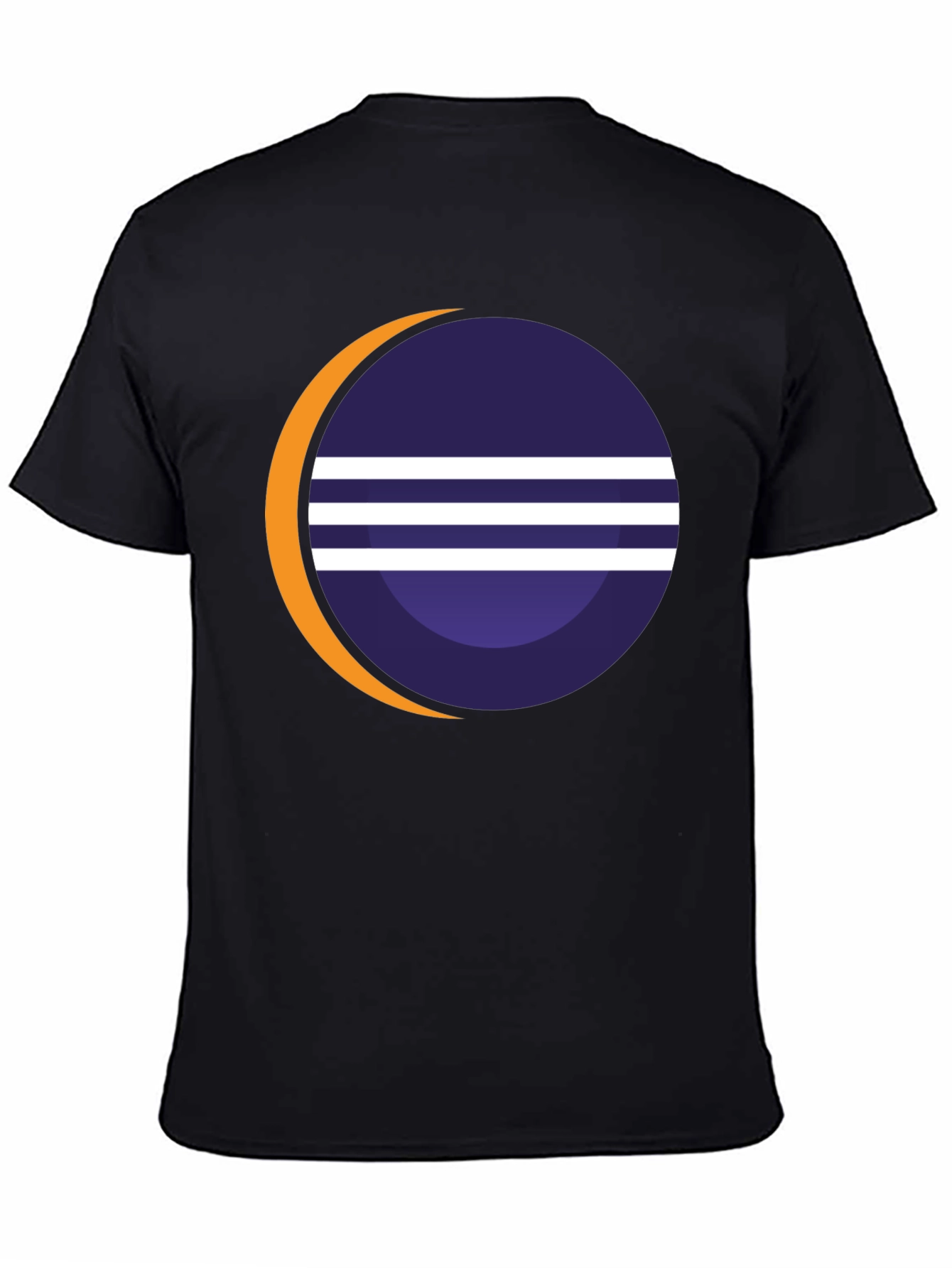 Black Eclipse Graphic Tee - Stylish Black Cotton Blend T-Shirt view 4