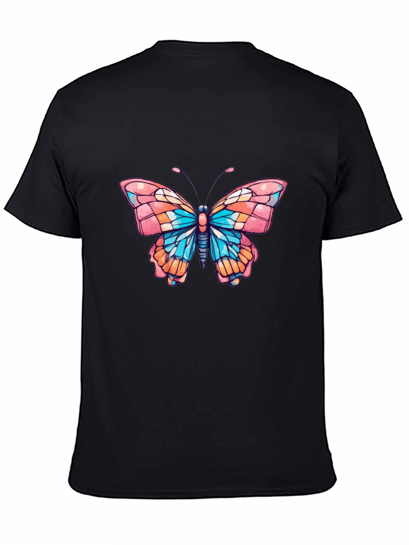Black Butterfly Graphic Tee - Stylish Black T-Shirt view 4