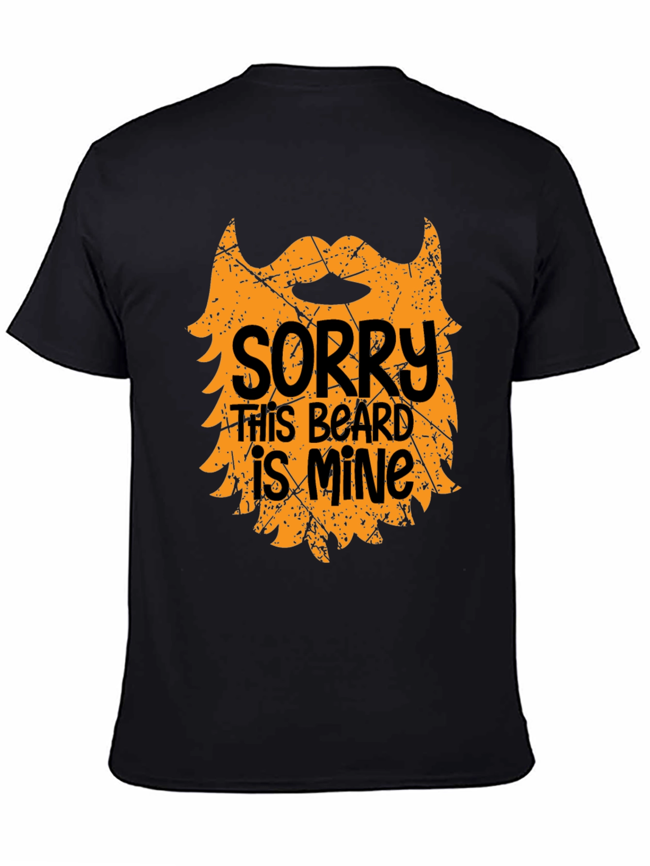 Black Sorry This Beard is Mine Black Graphic Tee view 4