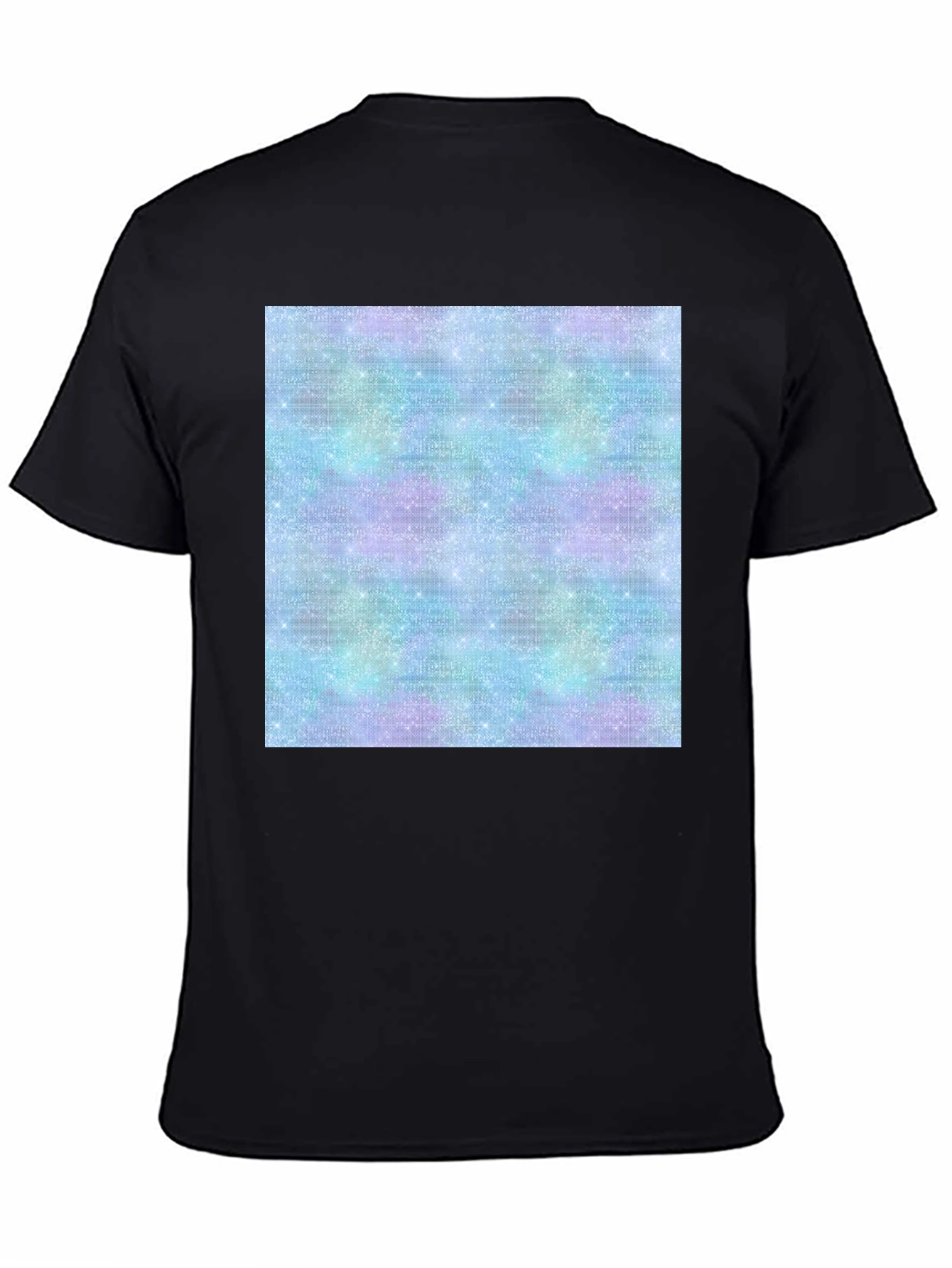 Black Galaxy Sparkle Tee - Trendy Print view 4