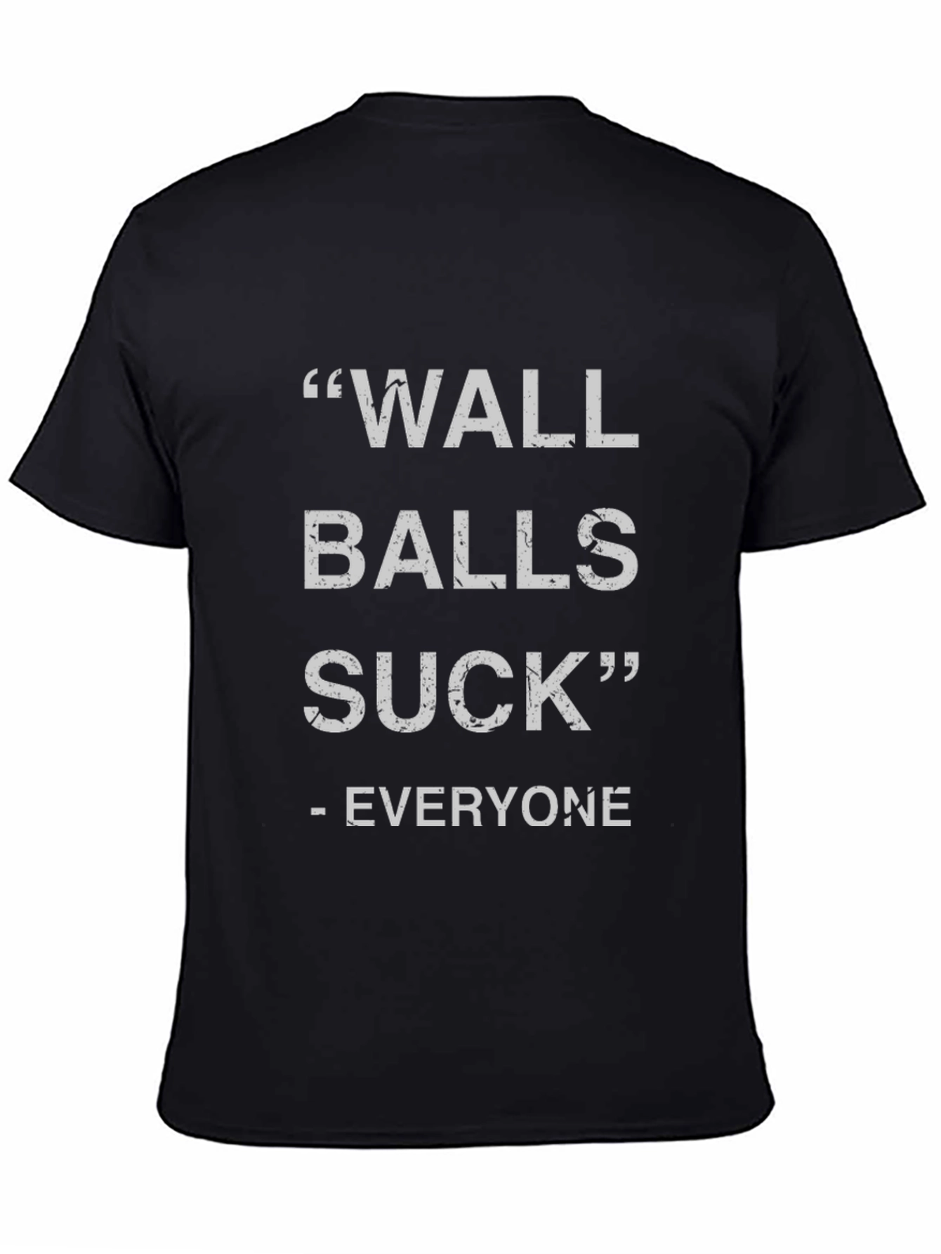 Black Wall Balls Suck - Funny Graphic T-Shirt view 4