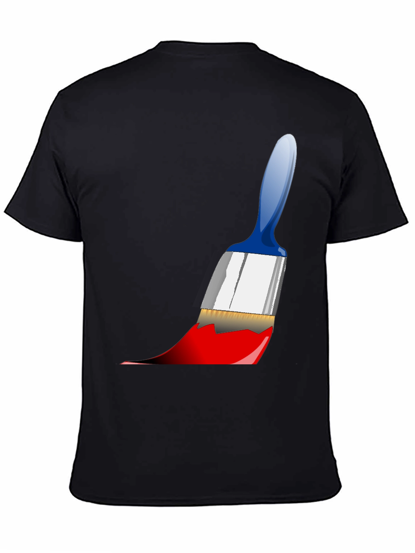 Black Paintbrush Graphic Tee - Artistic Expression view 4