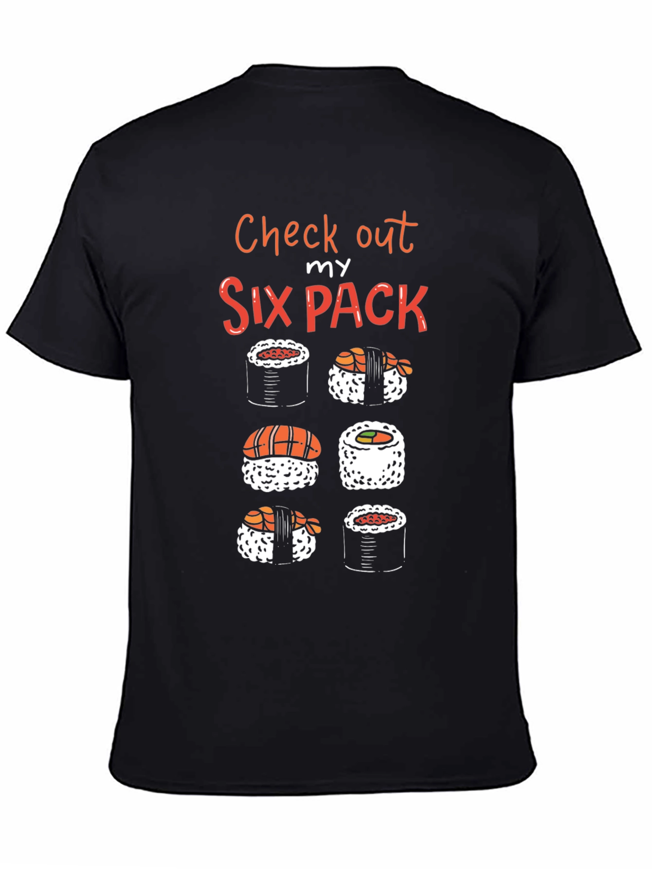 Black Sushi Six Pack T-Shirt view 4