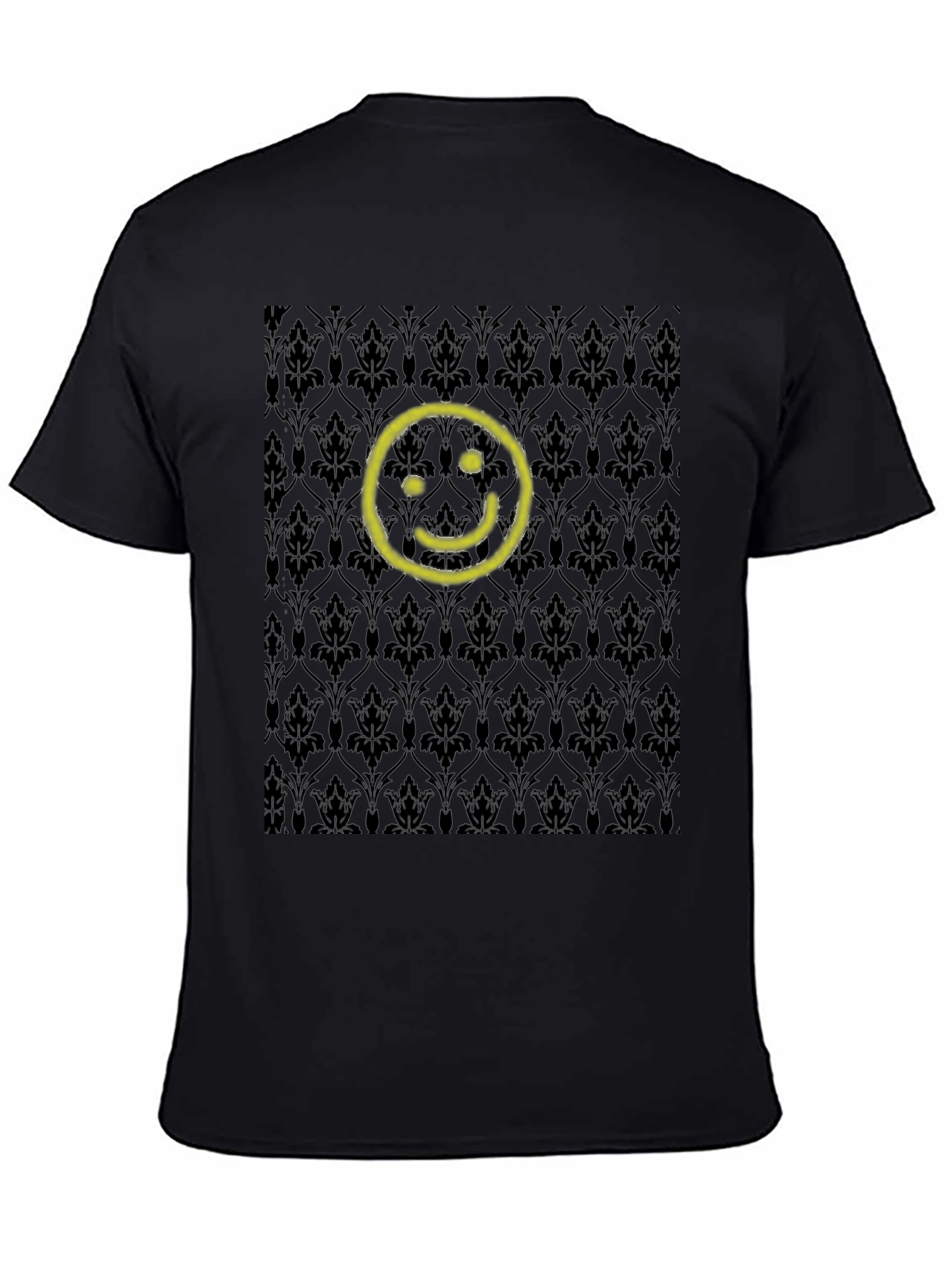 Black Smiley Face Sherlock Wallpaper T-Shirt view 4