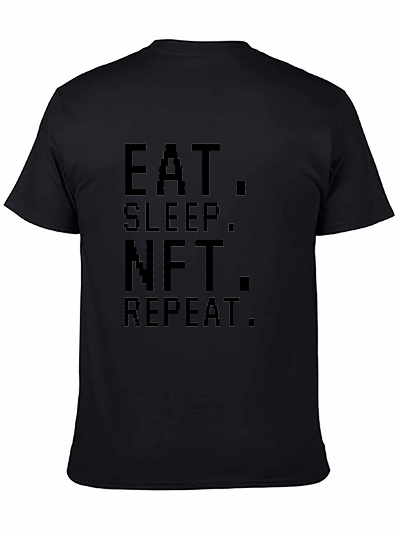Black Eat Sleep NFT Repeat T-Shirt view 4