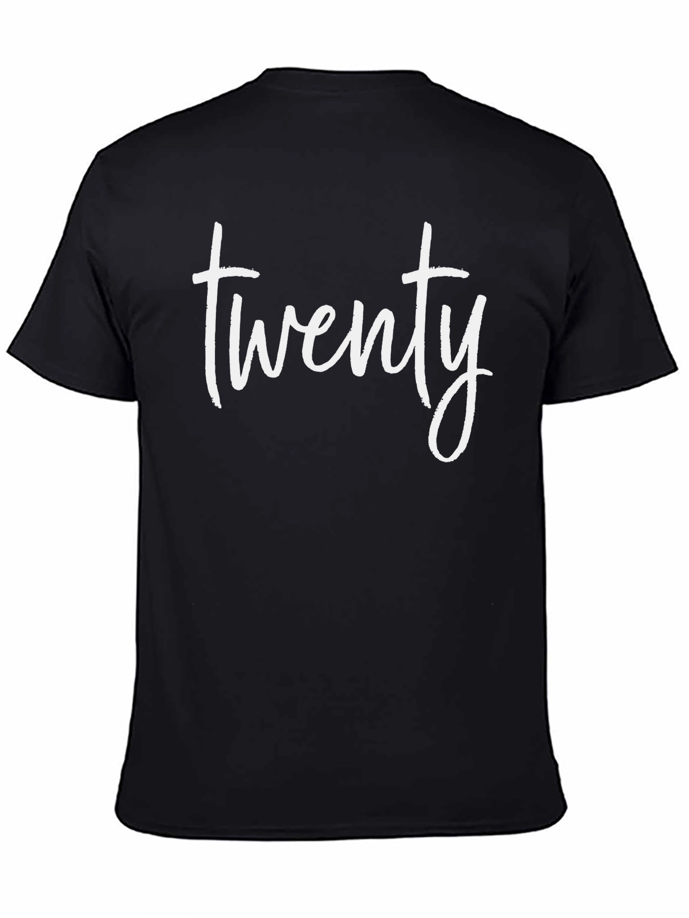 Twenty Birthday T-Shirt - Black Cotton Tee - 4