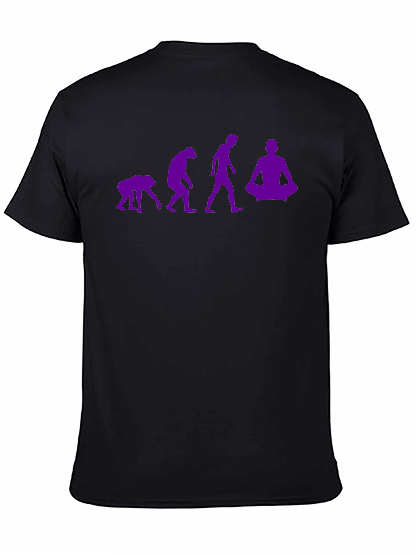 Black Evolution of Man Graphic T-Shirt view 4