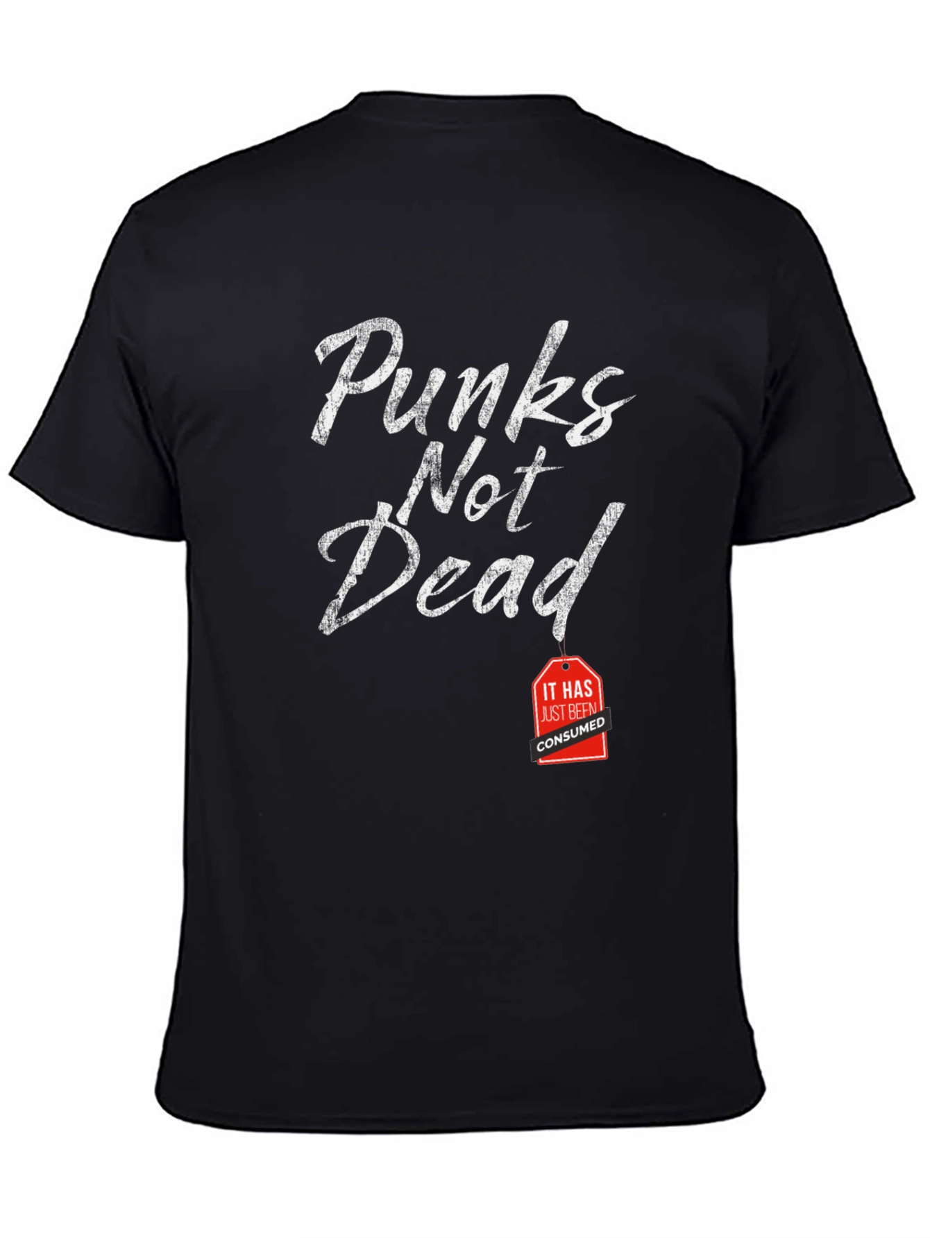 Black Punkn's Not Dead Funny Graphic Tee view 4