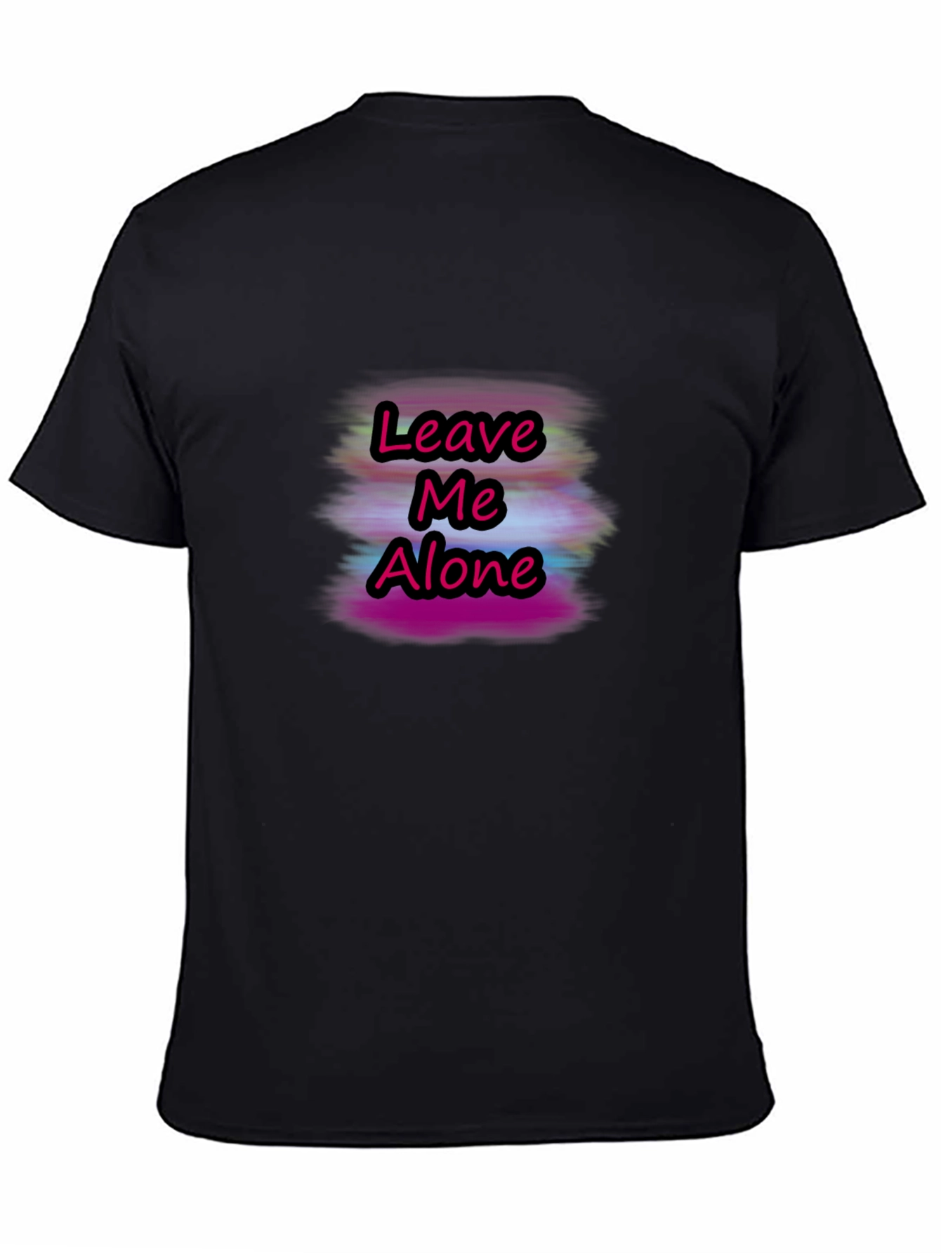 Black Leave Me Alone Graphic T-Shirt - Black view 4