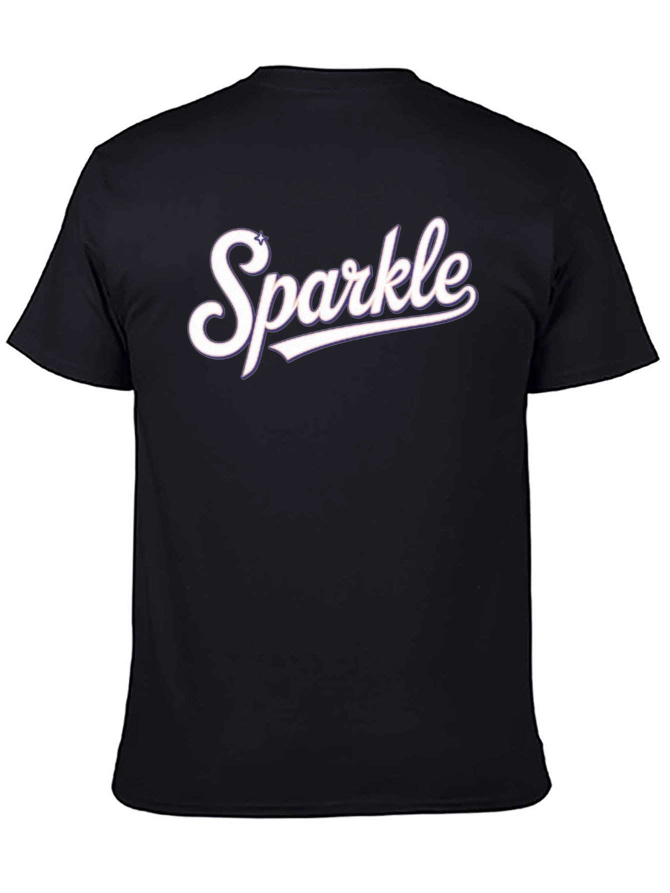 Black Sparkle Graphic Tee - Stylish Casual Wear view 4