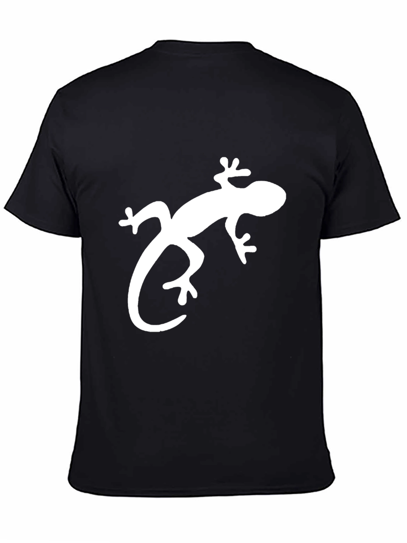 Black Lizard Graphic Tee - Black Cotton T-Shirt view 4