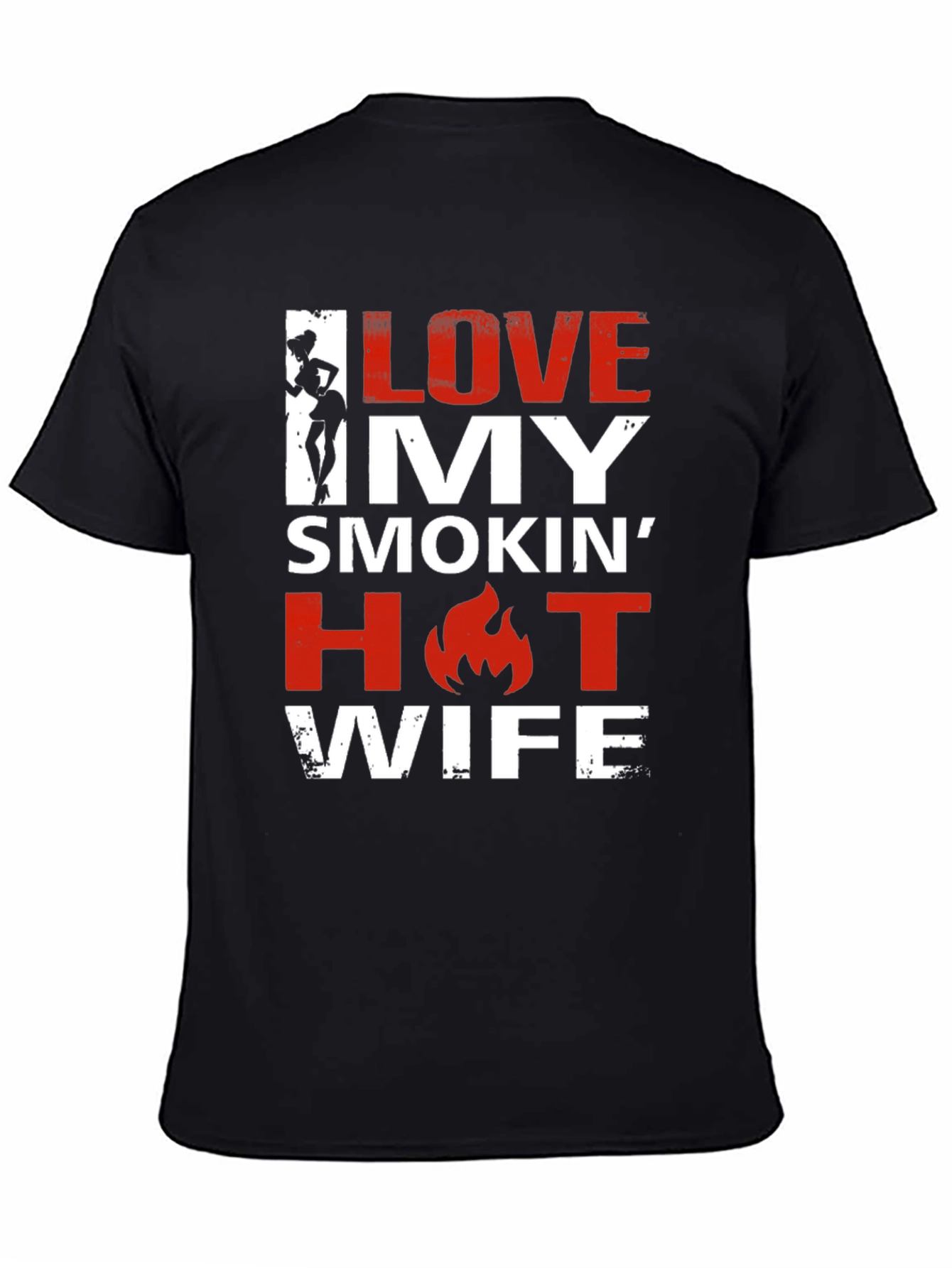 Black I Love My Smokin' Hot Wife Graphic Tee view 4