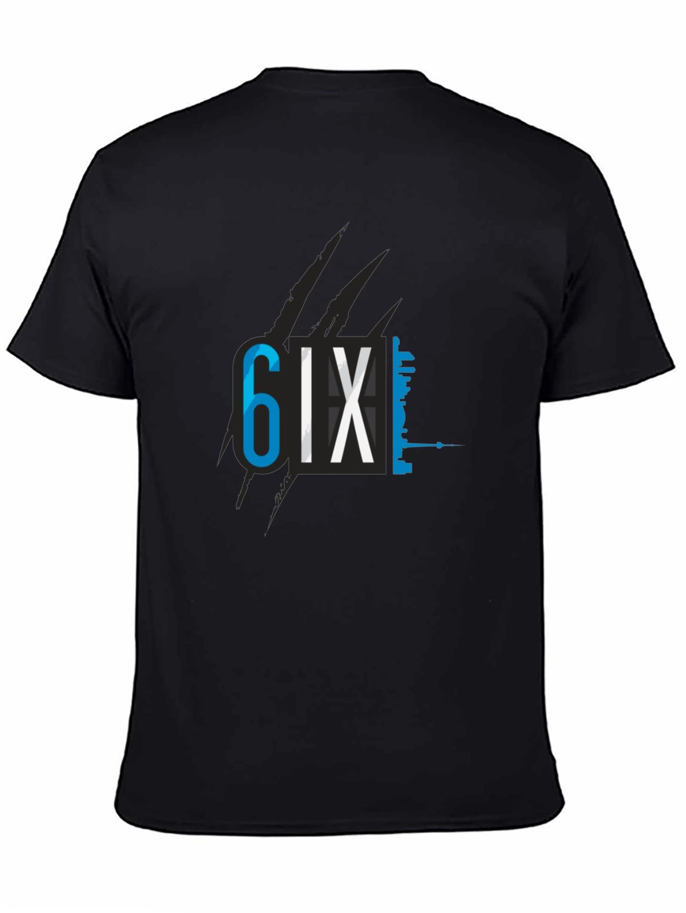 Black 6IX Toronto Graphic T-Shirt - Soft Cotton Tee view 4
